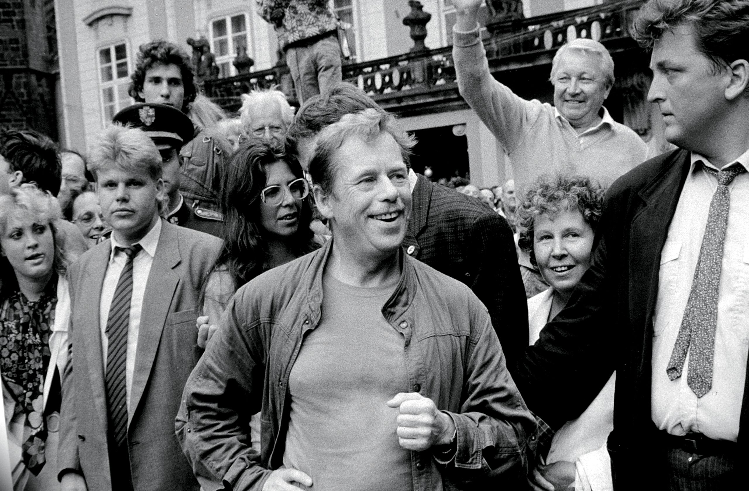 Václav Havel krátce po prvních svobodných volbách.