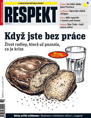 Obálka časopisu Respekt 19/09