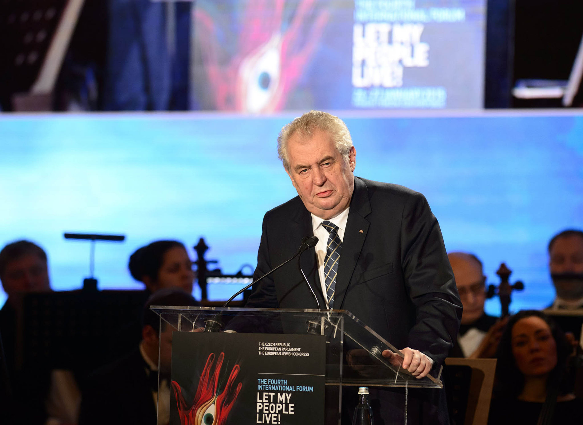 Miloš Zeman na konferenci o holokaustu