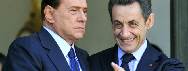 Polsko, nebo Slovensko? Vždyť je to skoro to samé. Schengen zkrátka nefunguje. (Berlusconi a Sarkozy)