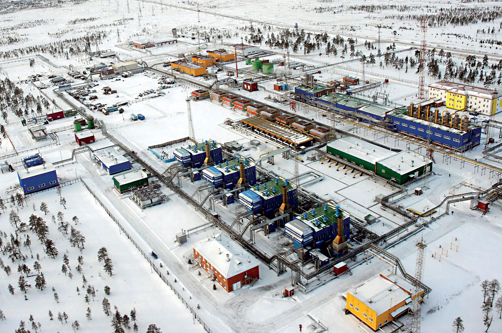 Továrna Gazprom na Sibiři...