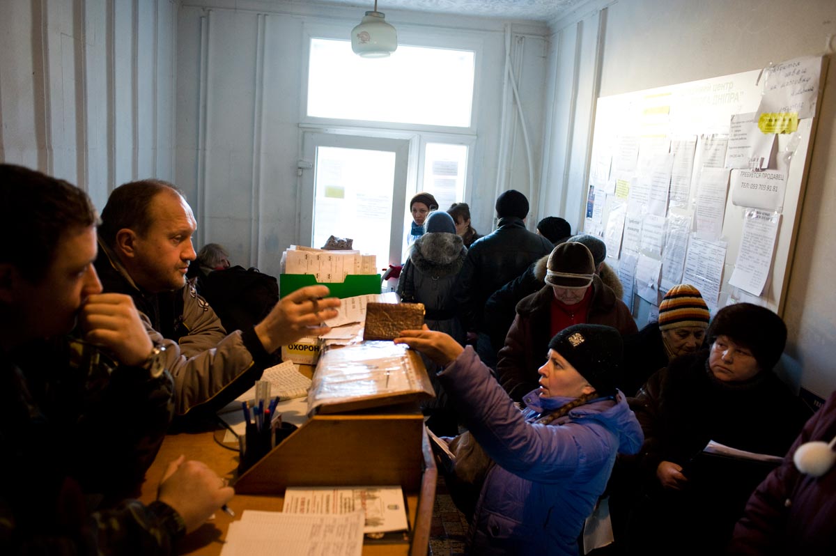 Registrace uprchlíků, Dněpropetrovsk.