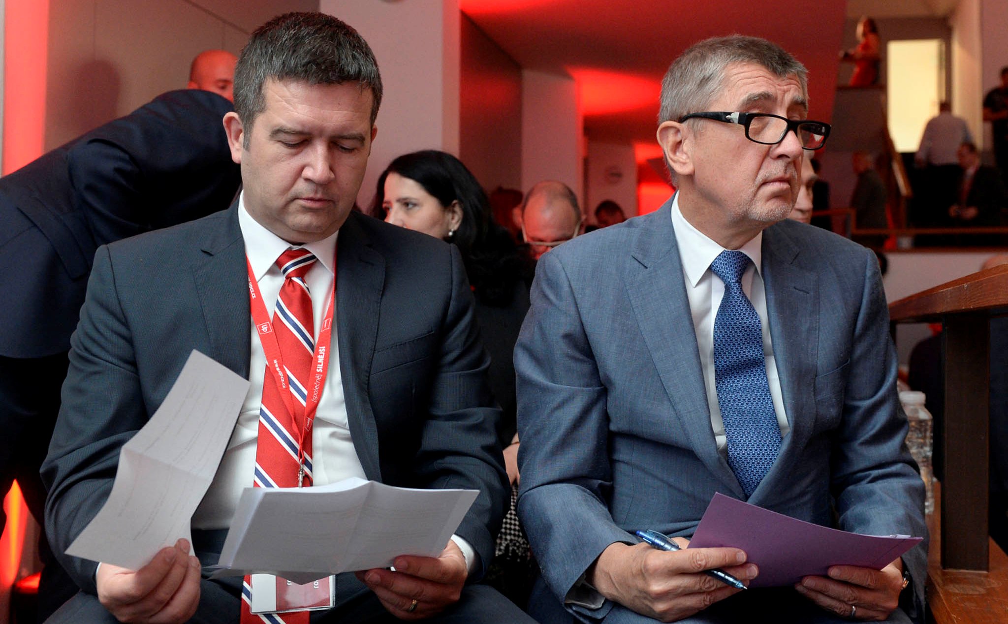 Šéf ČSSD Jan Hamáček s předsedou ANO Andrejem Babišem