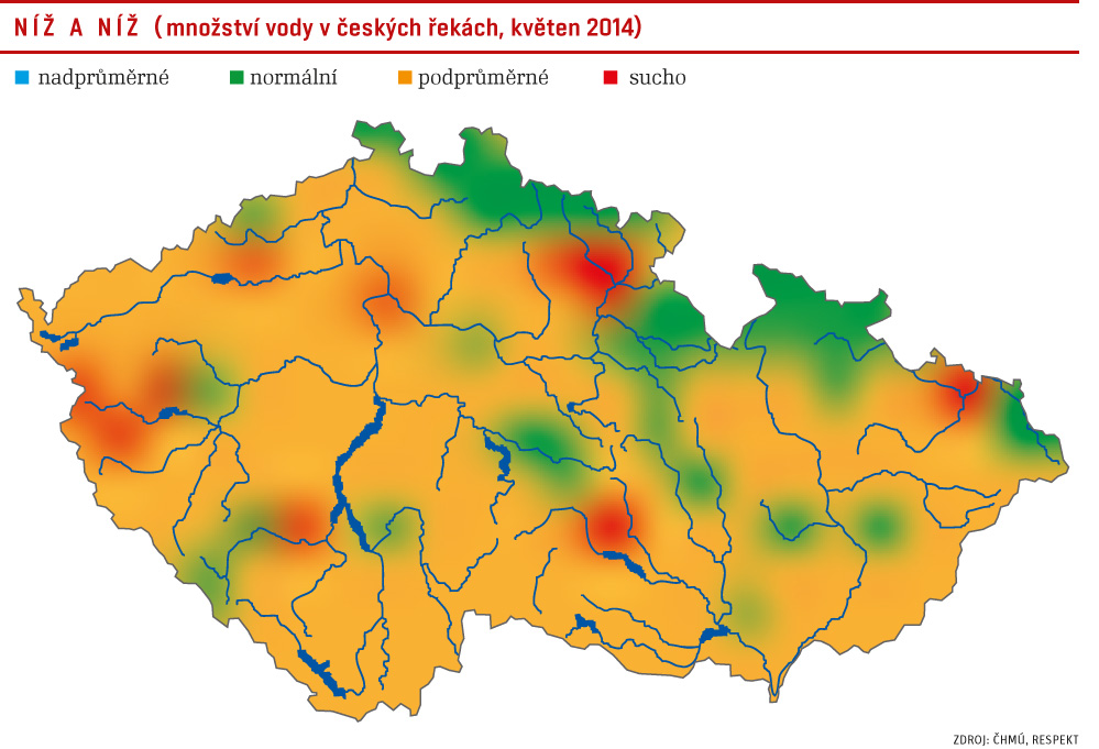 mapa vodnost cs toku