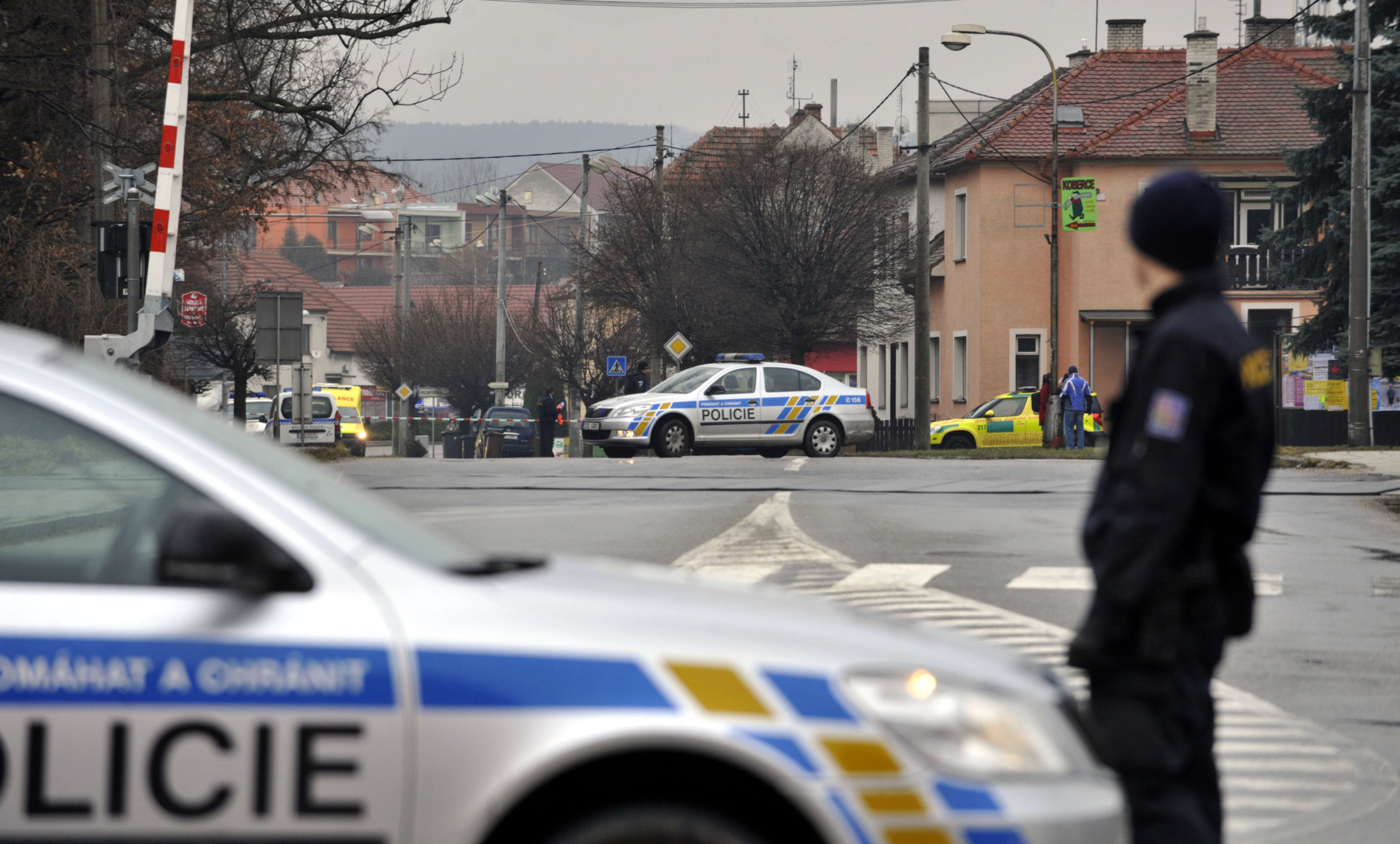 Policie zasahuje v Uherském Brodě na Uherskohradišťsku kvůli střelbě v hotelu Družba v centru města.