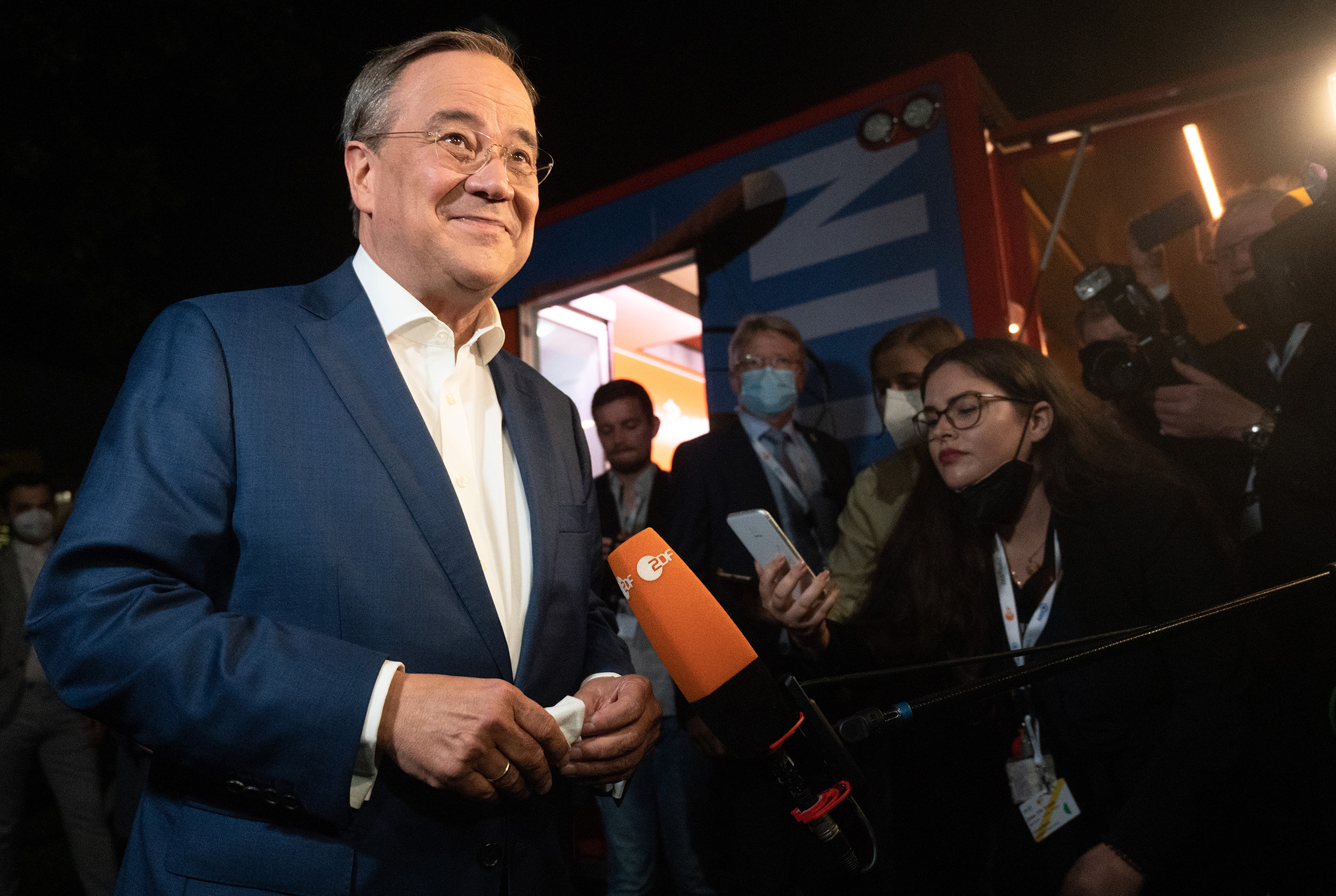 Nevzdává se. (Kandidát CDU/CSU Armin Laschet, září 2021, Berlín)