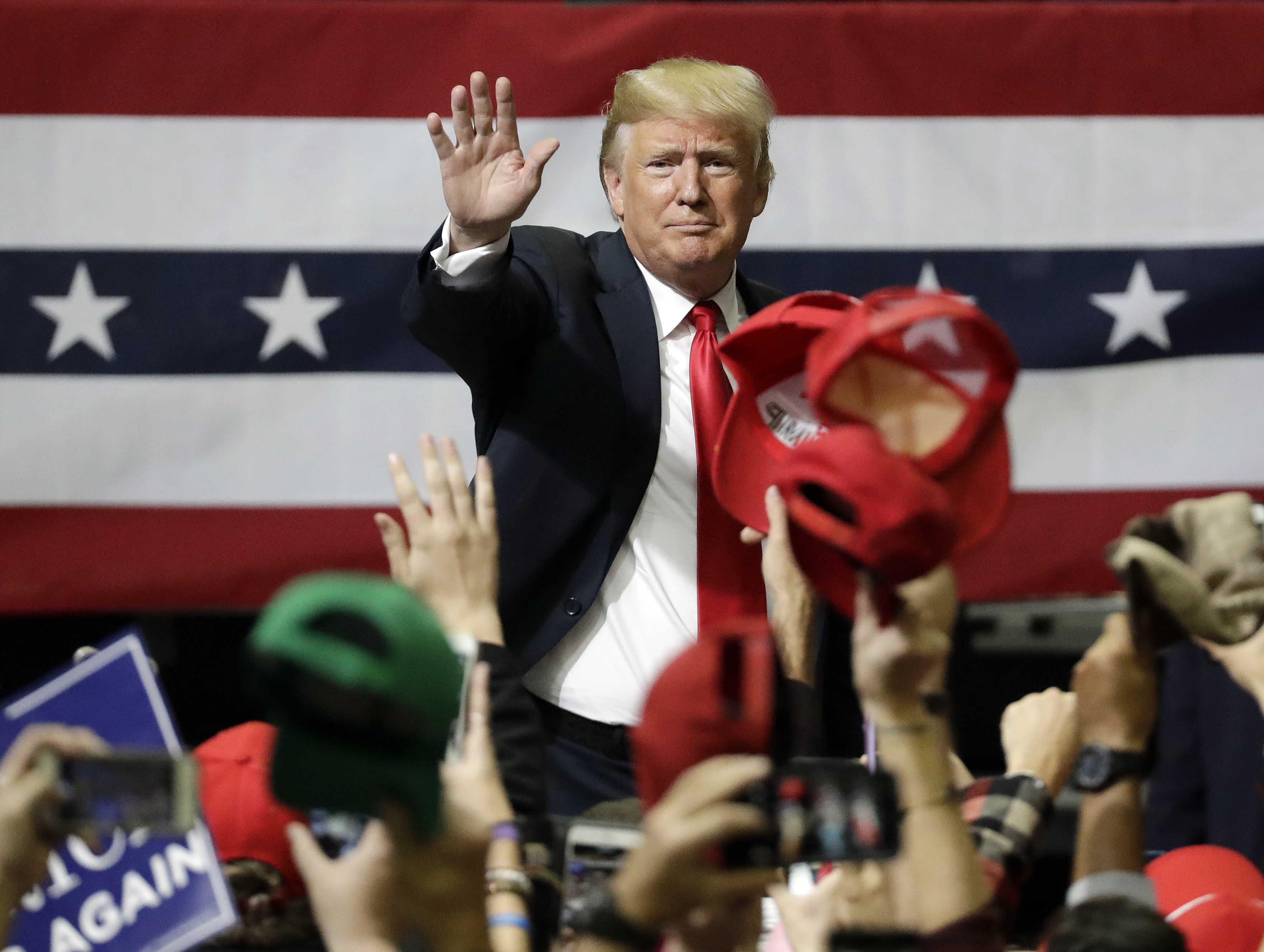 Donald Trump na předvolebním shromáždění