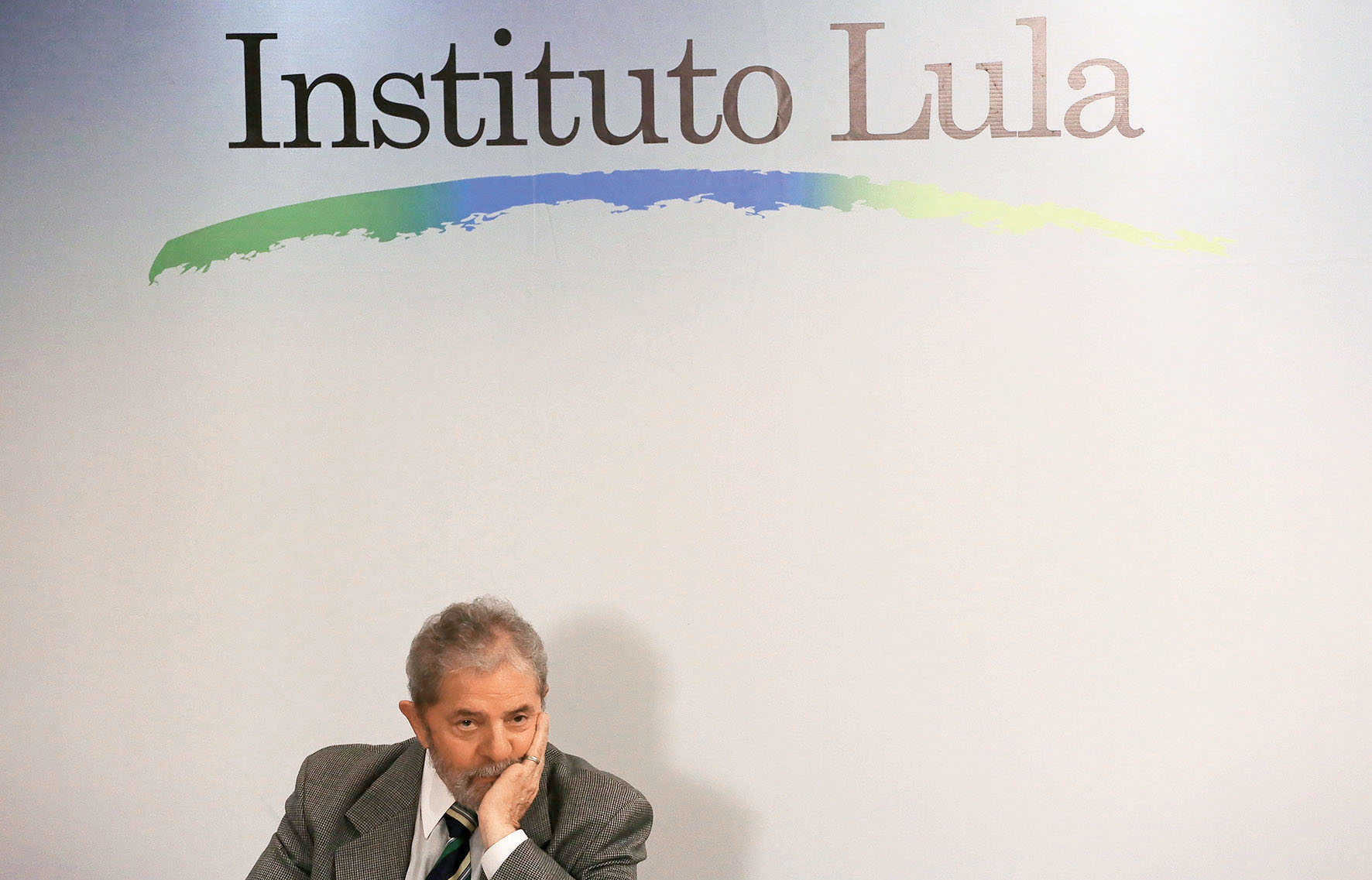 Brazil's former president Luiz Inacio Lula da Silva speaks during a news conference at the Lula Institute in Sao Paulo July 3