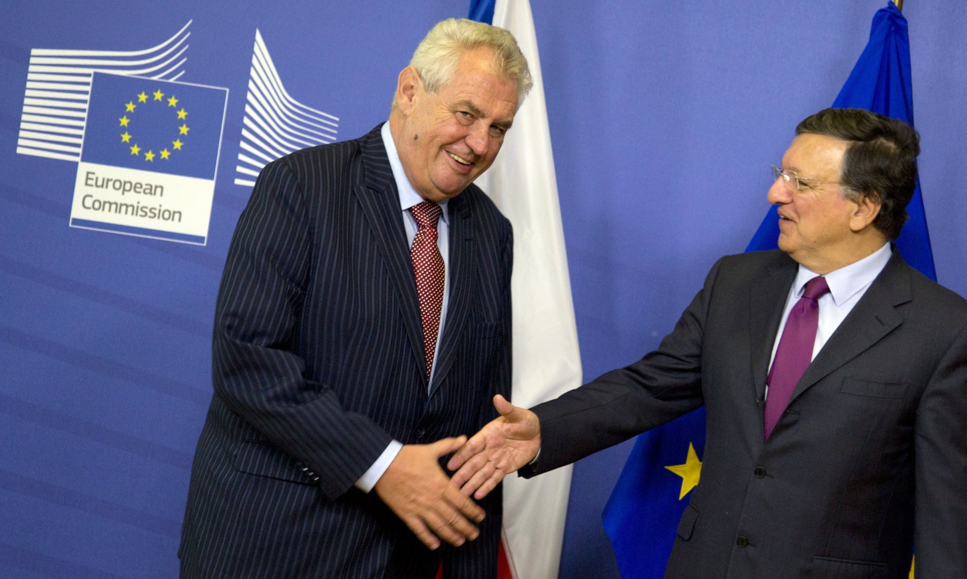 Miloš Zeman (vlevo) a José Barroso