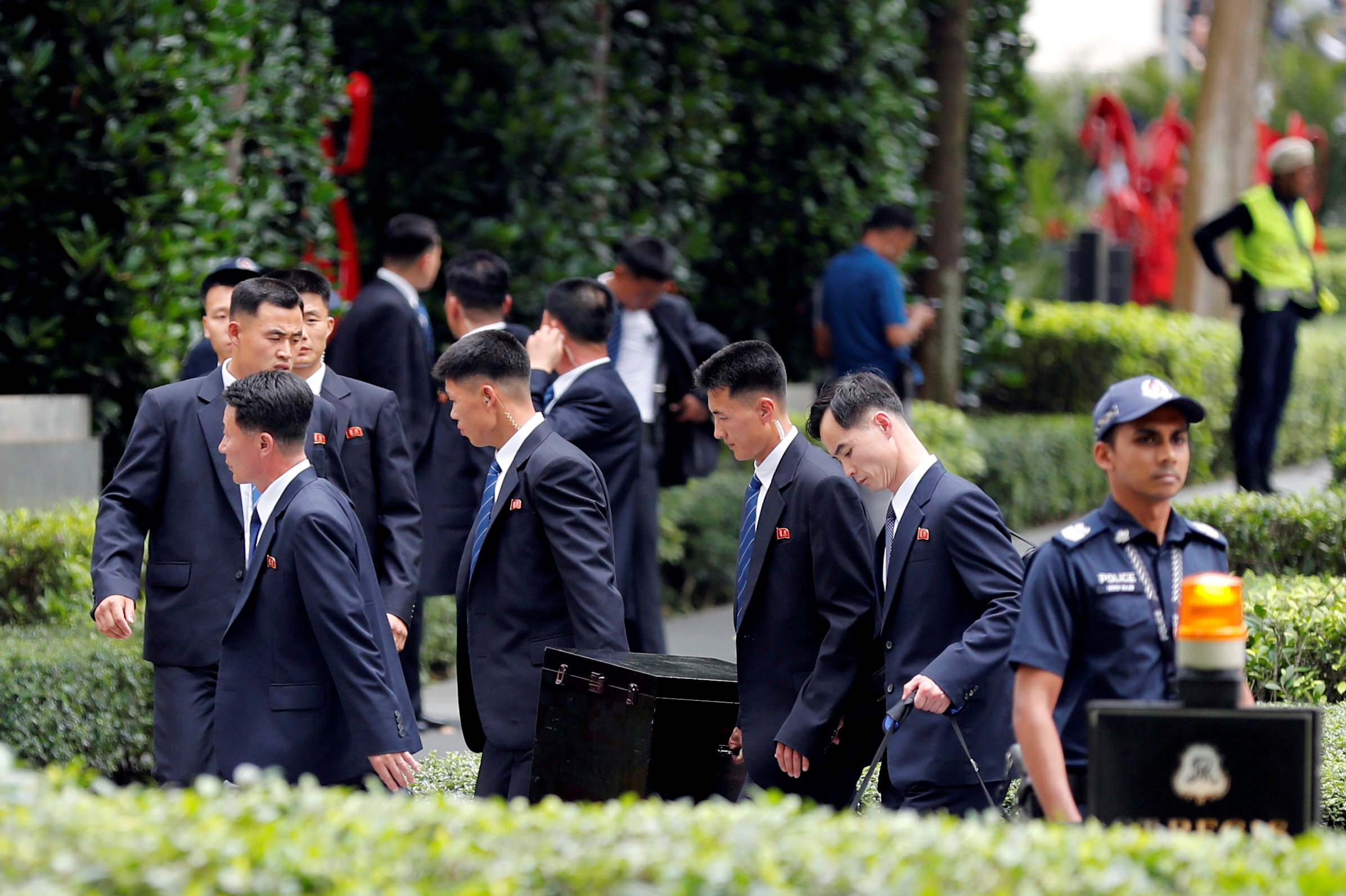 Severokorejská delegace přijíždí do Singapuru