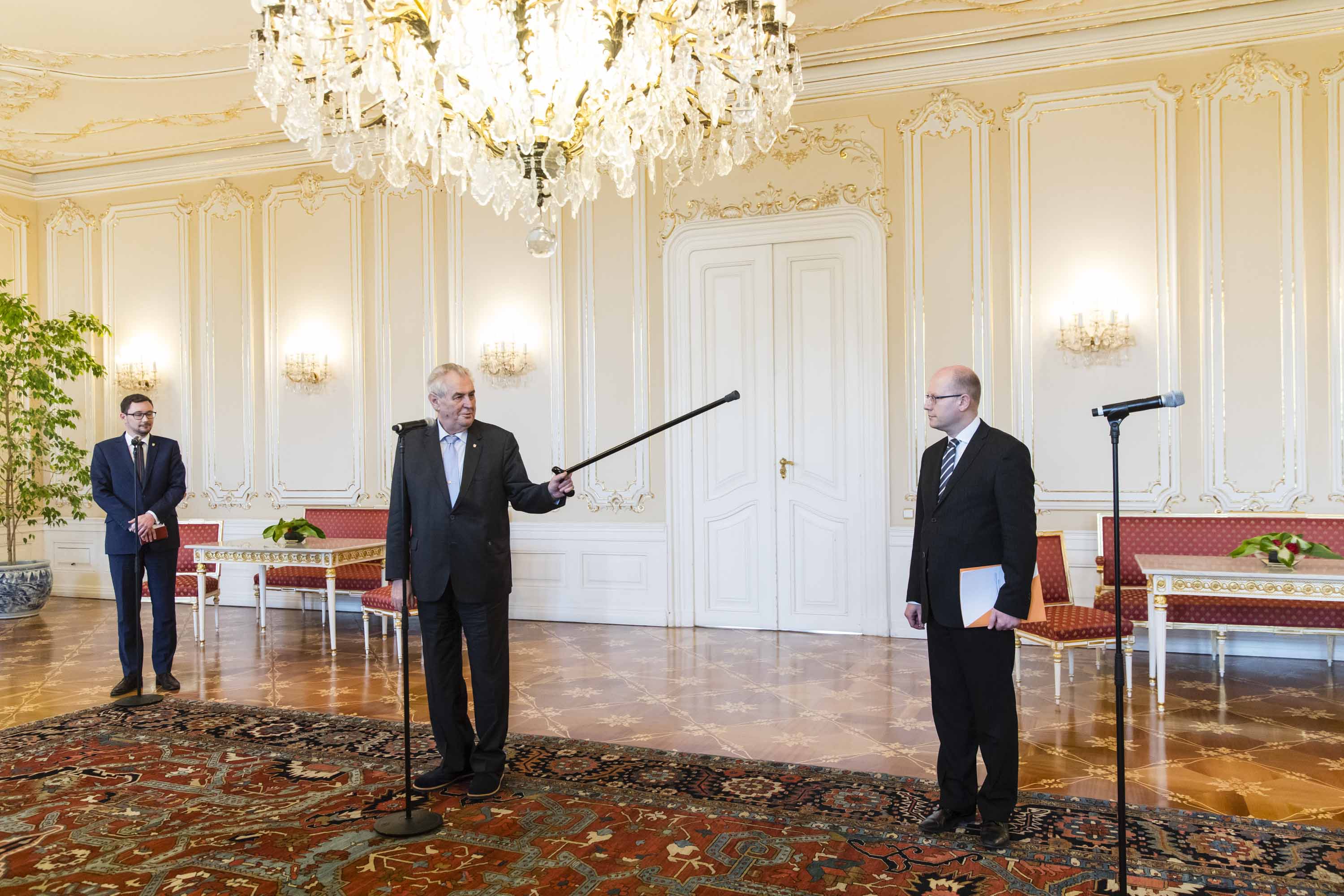 Bohuslav Sobotka a Miloš Zeman, Praha, květen, 2017
