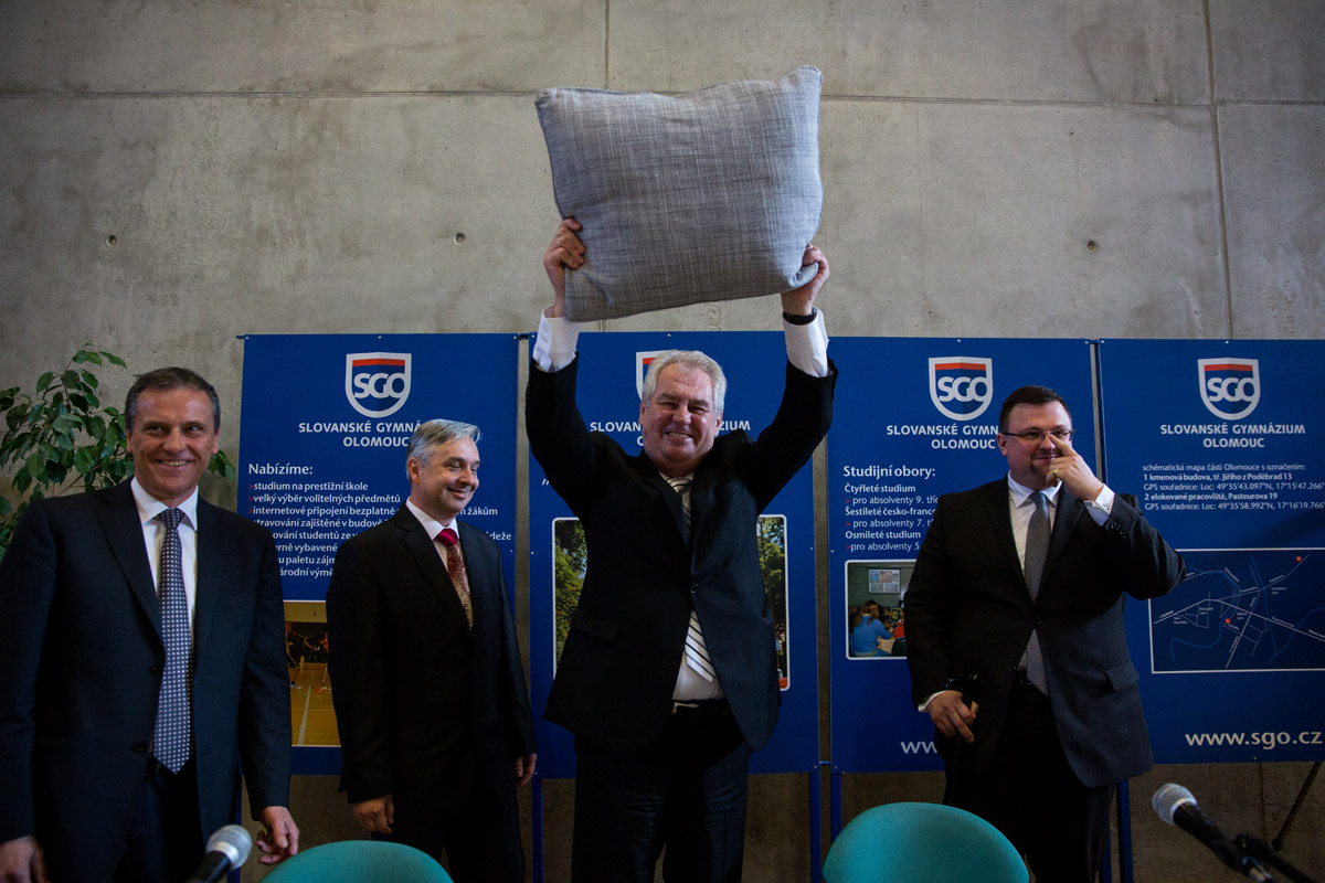 Miloš Zeman během debaty v Olomouci, březen, foto: Milan Jaroš