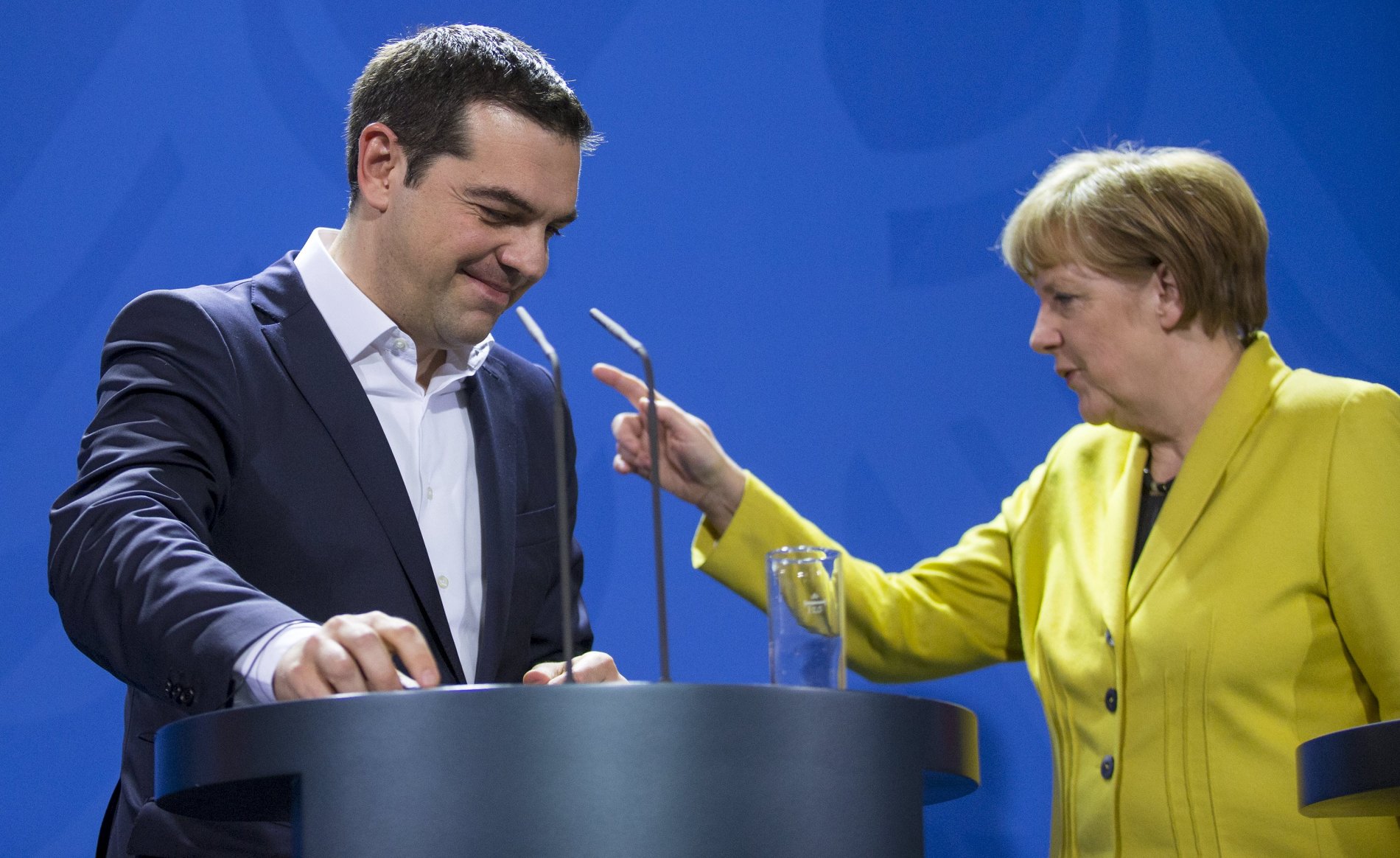 Německá kancléřka Angela Merkelová a řecký premiér Alexis Tsipras