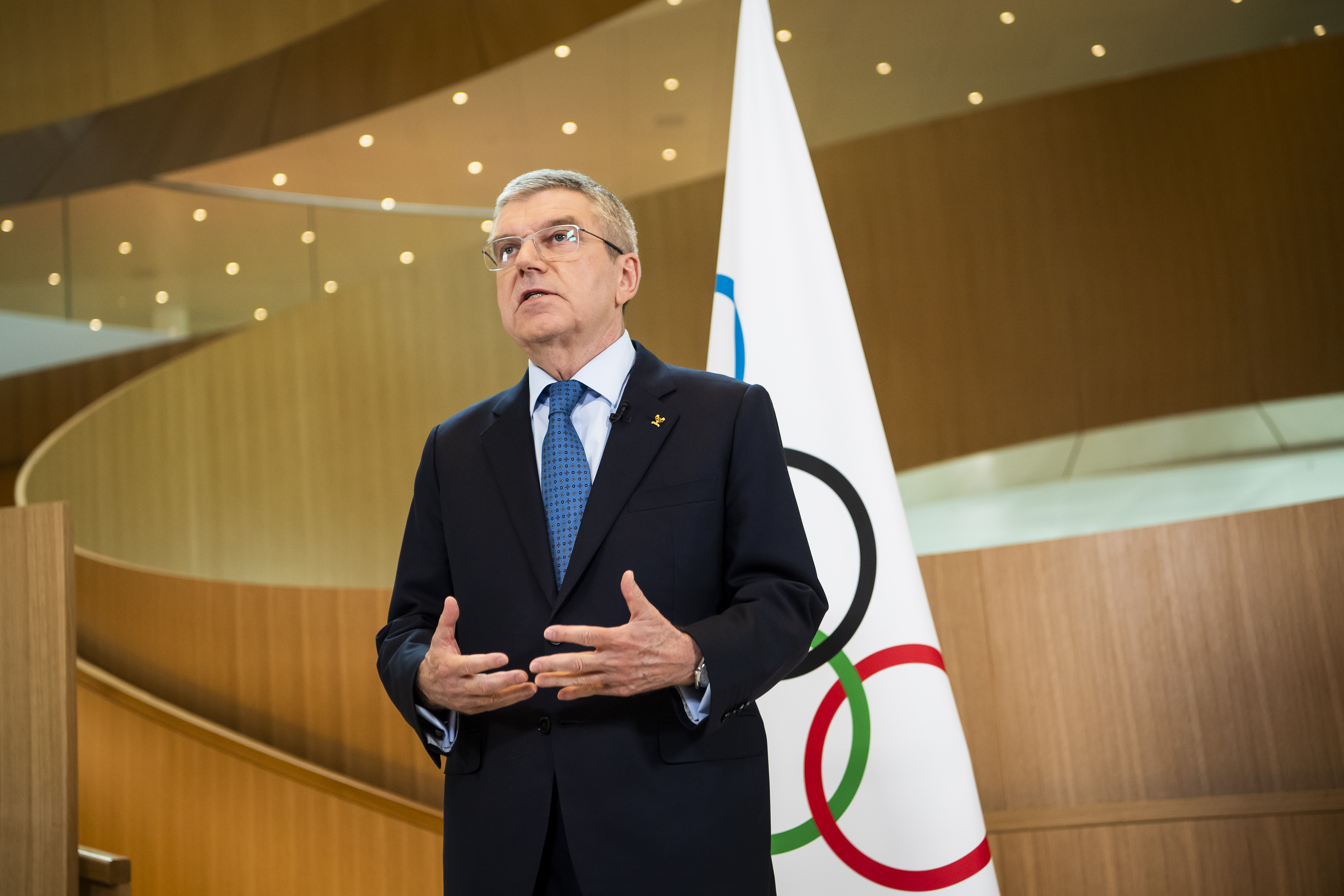 Předseda MOV Thomas Bach v Lausanne