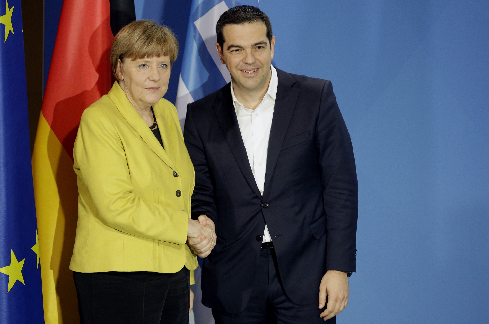 Angela Merkelová a Alexis Tsipras.
