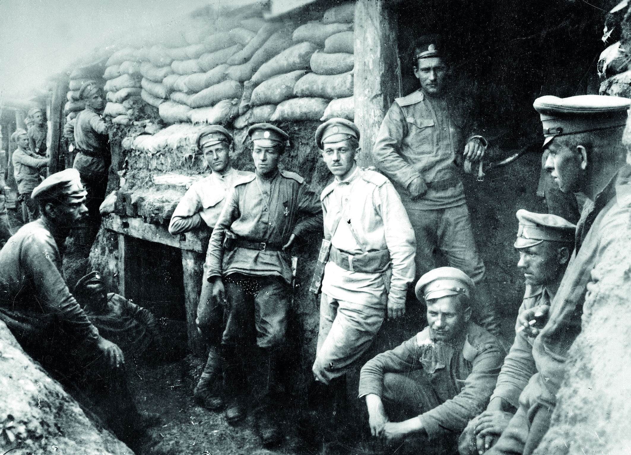 Legionáři po bitvě u Zborova, červenec 1917; ilustrační foto