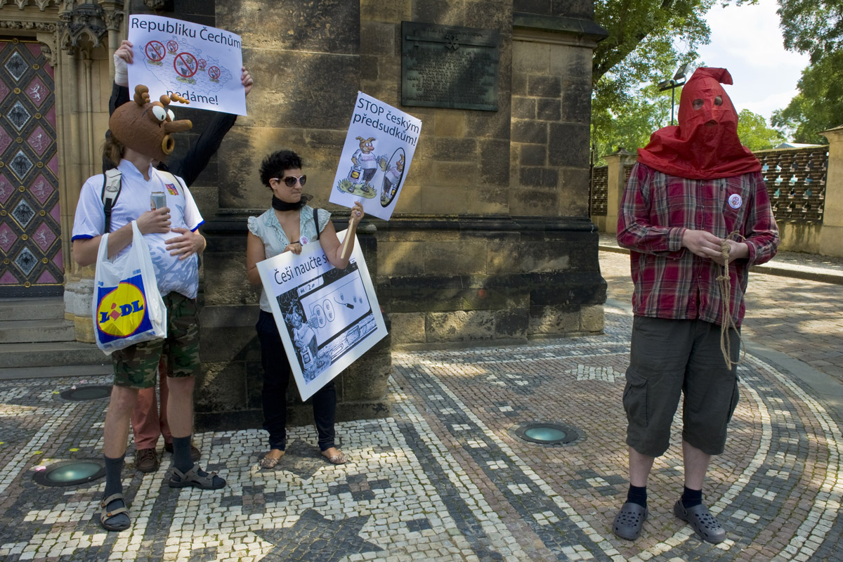 Demonstrace s názvem "Čechy v Čechách nechceme", Praha, srpen, 2013