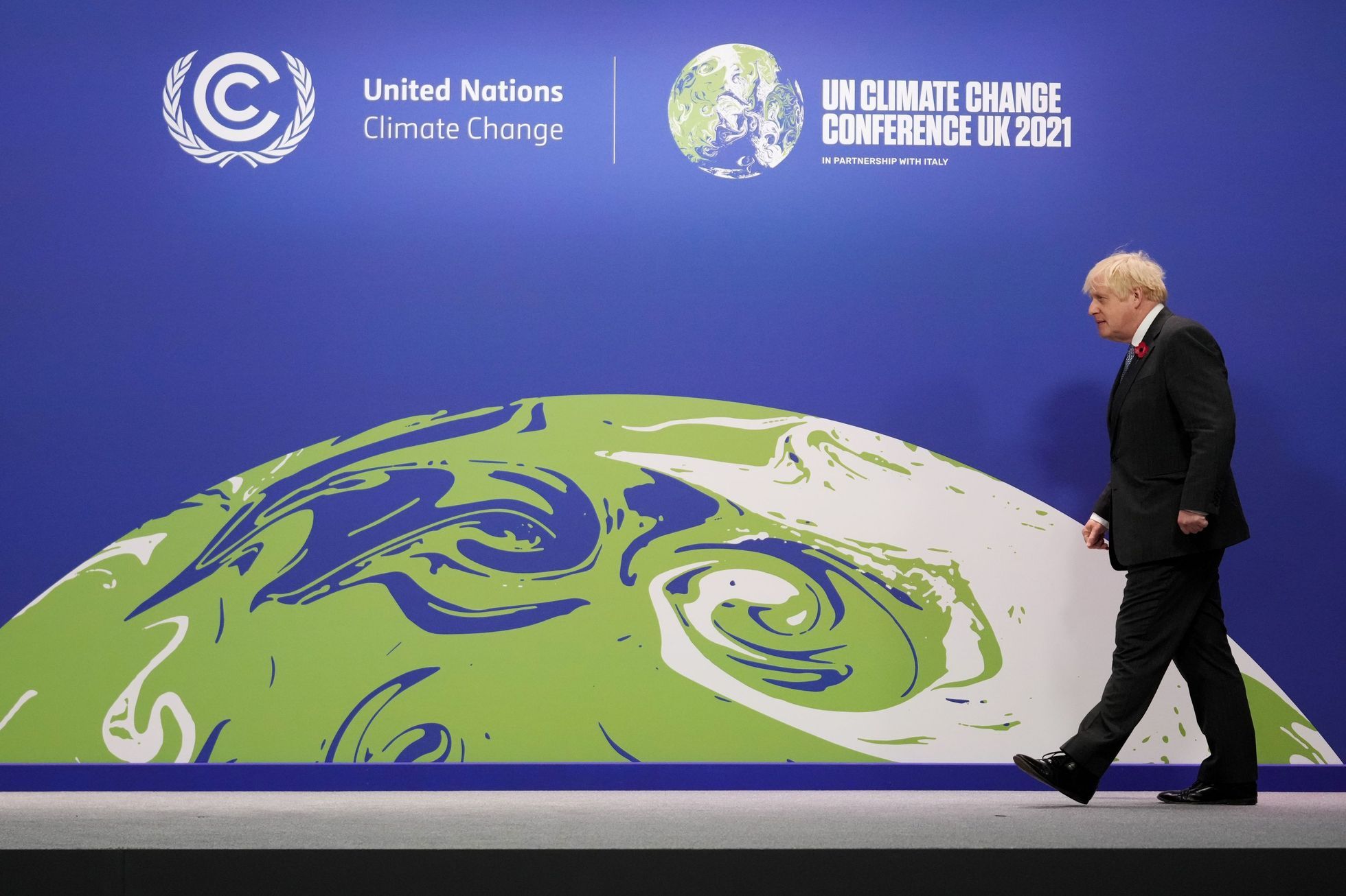 Boris Johnson na konferenci v Glasgow 