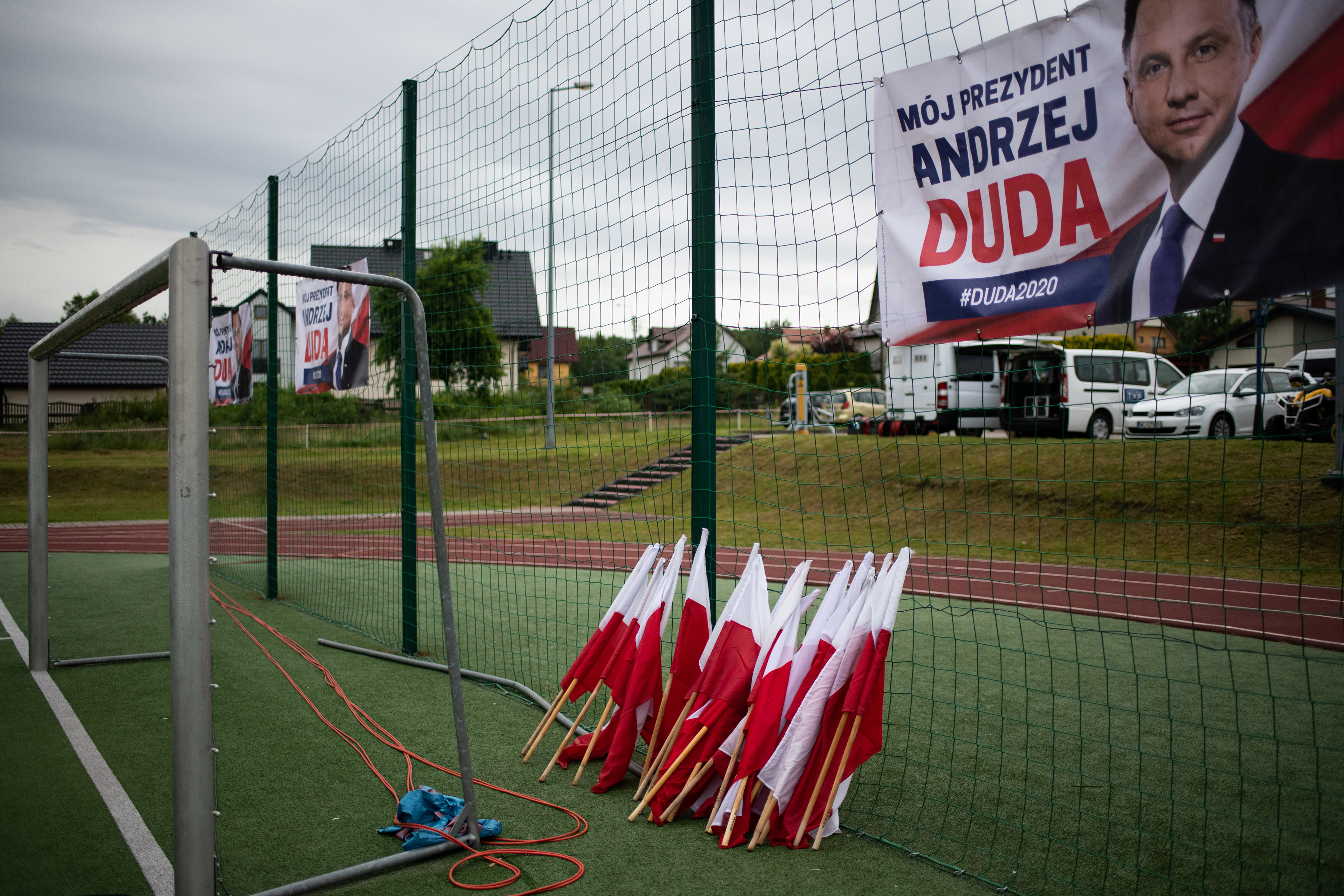Předvolební mítink Andrzeje Dudy v Mniówě
