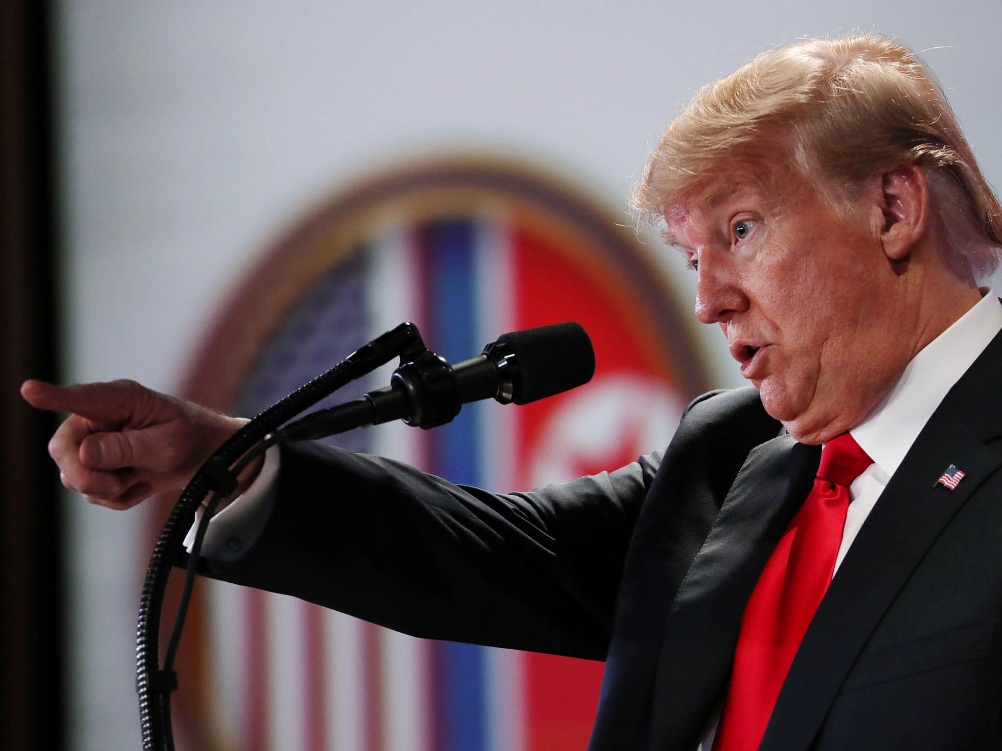 Donald Trump na tiskové konferenci po summitu