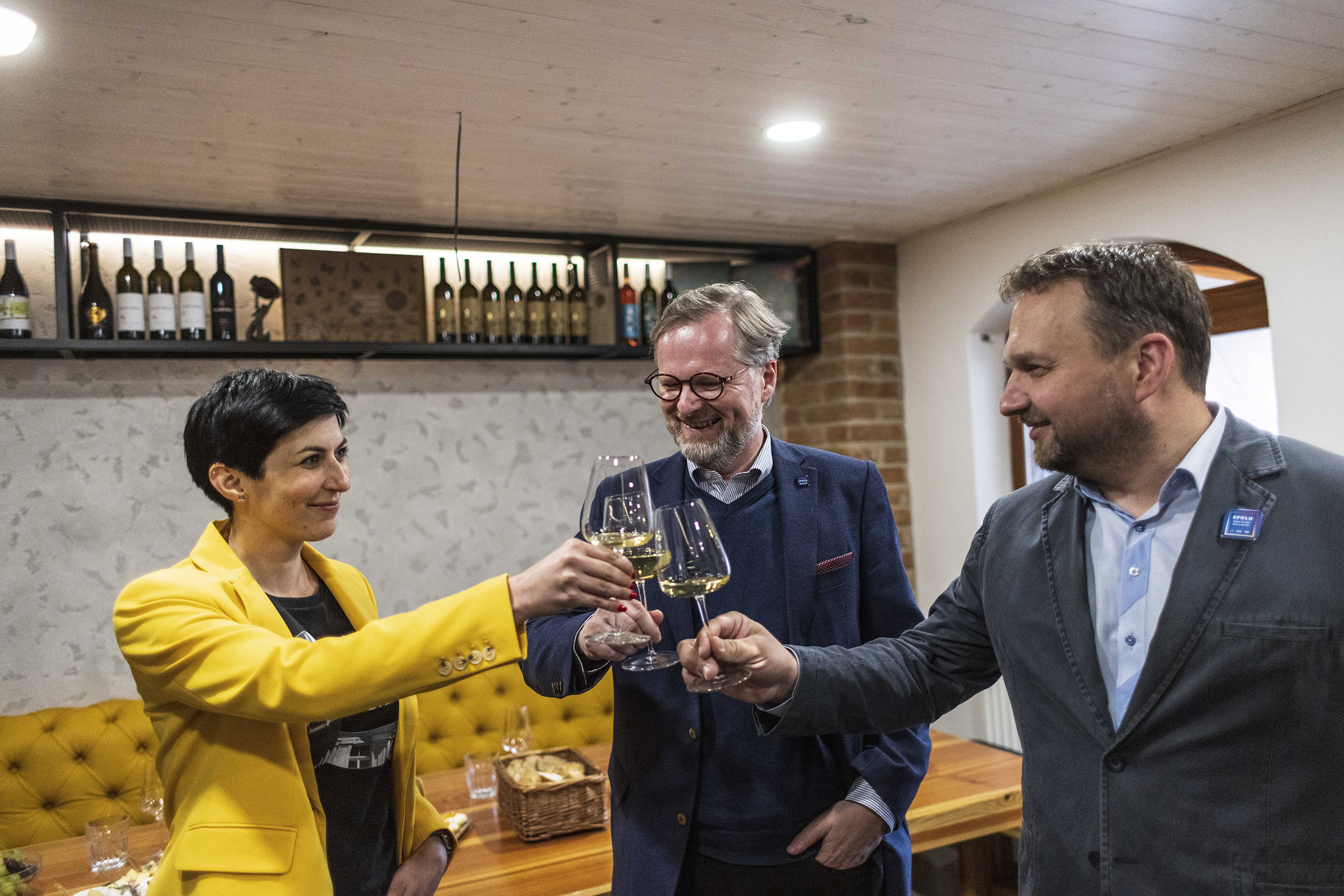 2021: Lídři koalice Spolu při kampani na jižní Moravě
