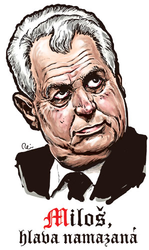 Zeman - karikatura - Respekt