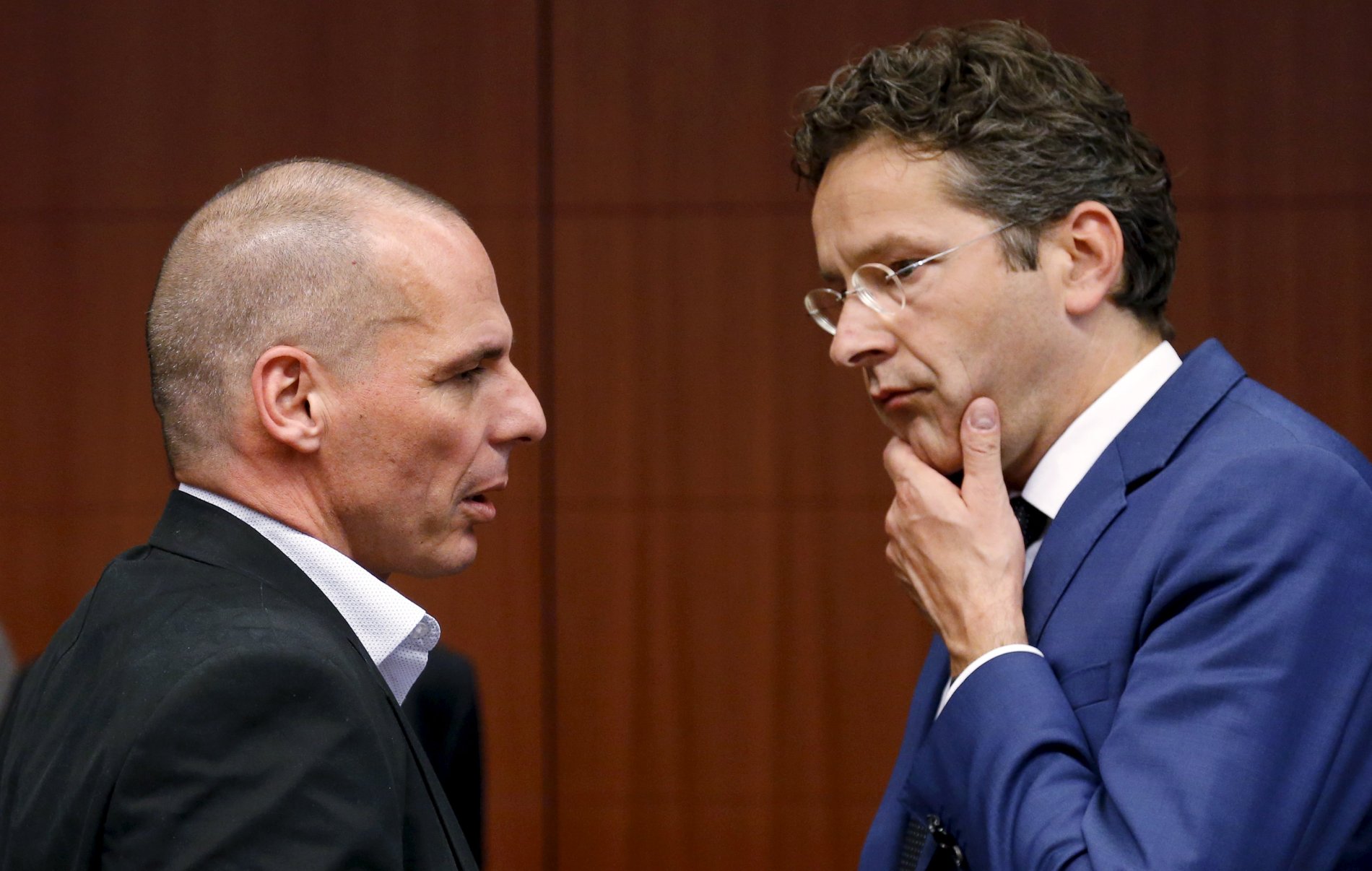 Řecký ministr Janis Varufakis jednal s šéfem Euroskupiny Jeroenem Dijsselbloemem.