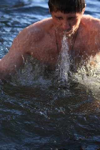 Cold Plunge for the Homeless in Moscow