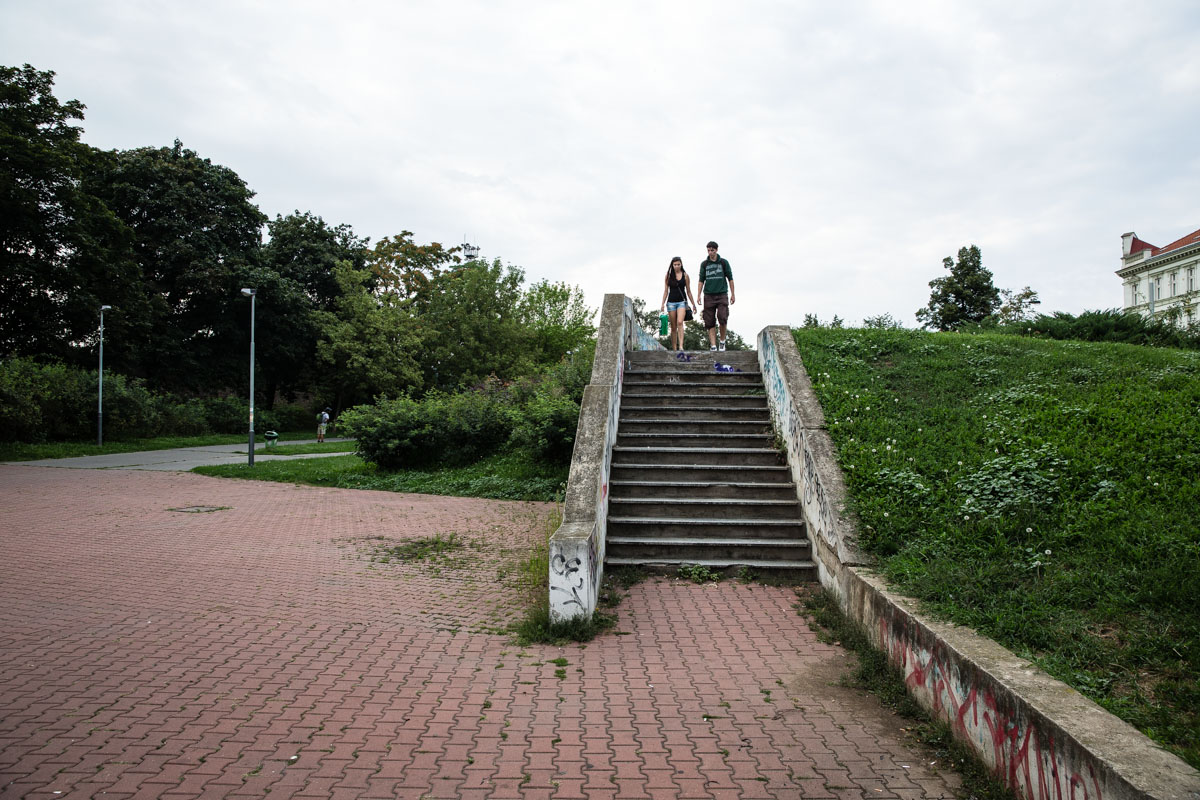Park poblíž nádraží Smíchov