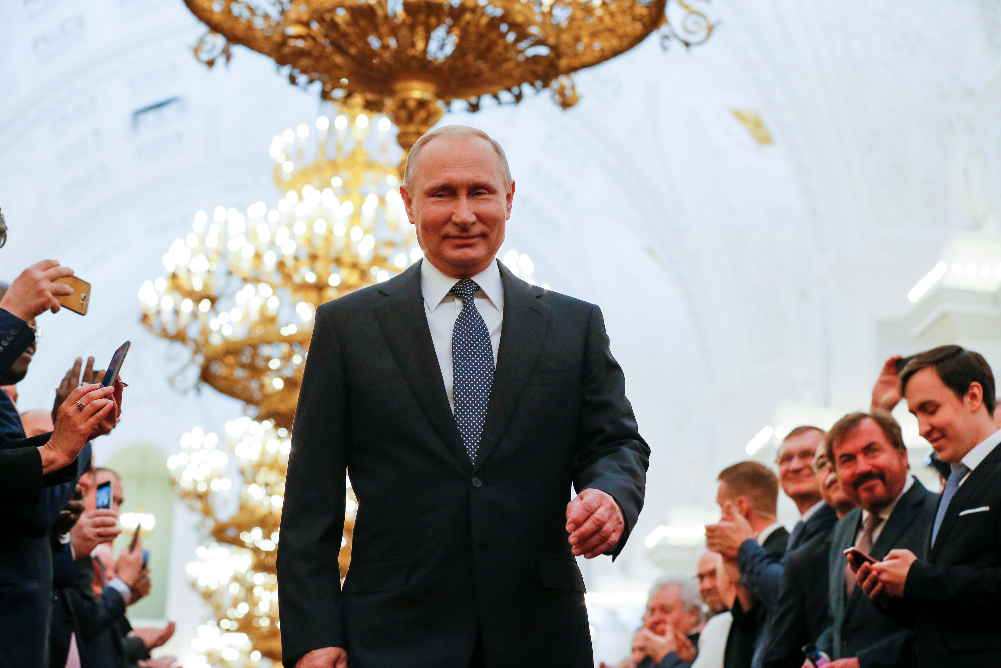 Ruský prezident Vladimir Putin při inauguraci; Moskva, 7. květen 2018