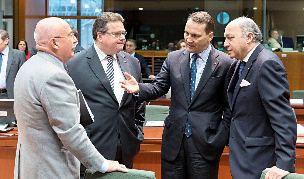 Ministři zahraničí Maďarska, Litvy, Polska a Francie