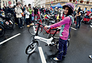 People from all walks of life came to the Critical Mass route