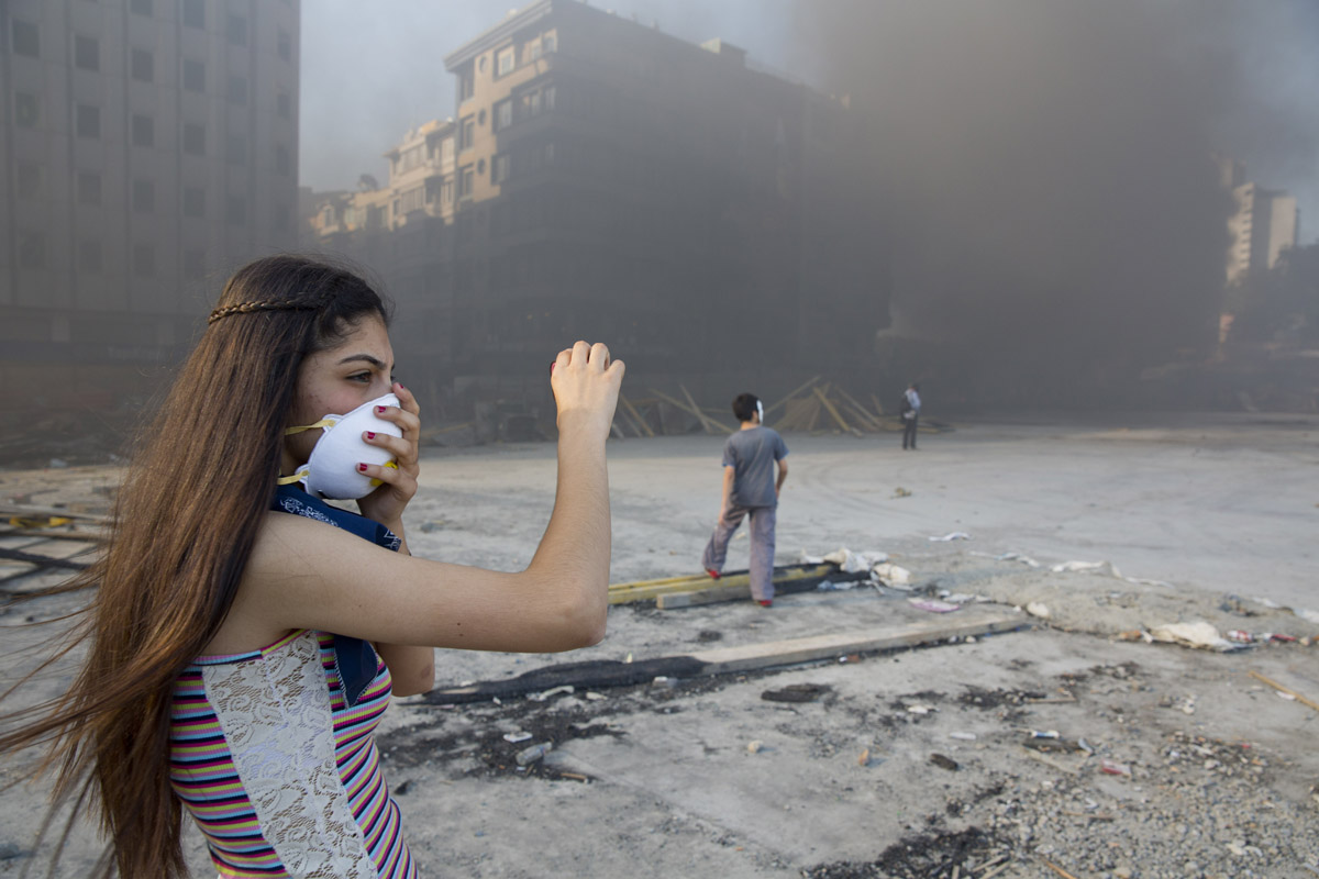 protesty na náměstí Taksim, Istanbul, červen, 2013