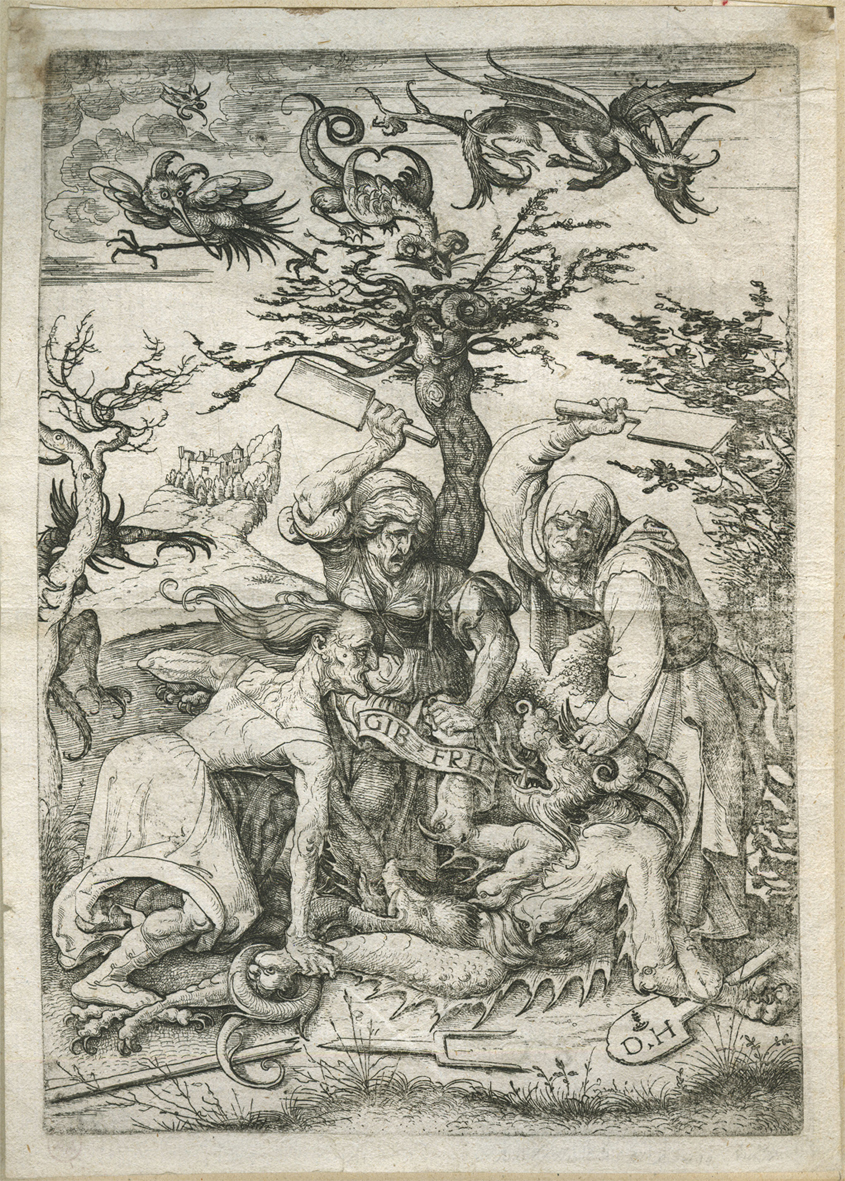 Daniel Hopfer: Tři baby a čert, před 1536 