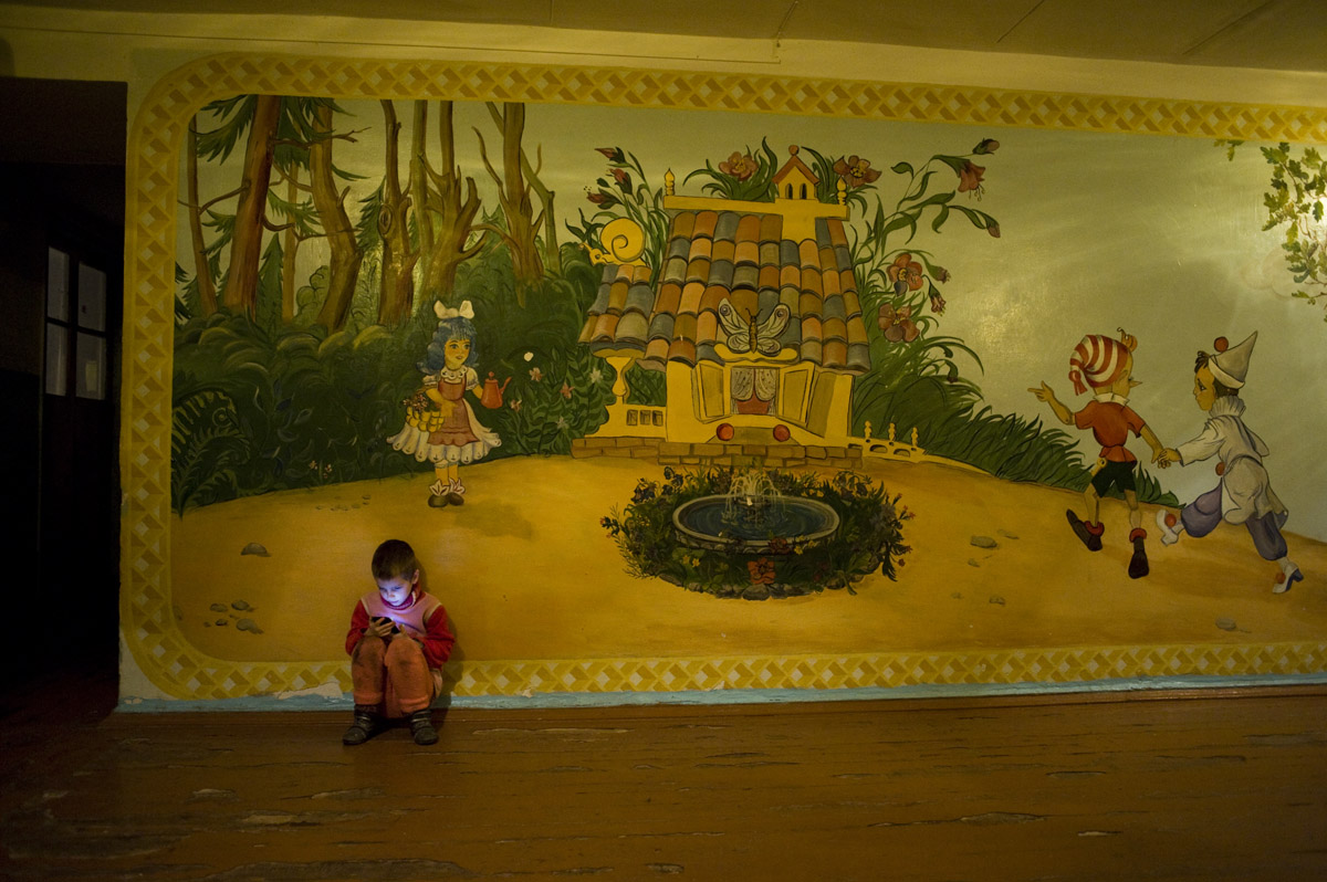 Uprchlická ubytovna, Mariupol, prosinec, foto: Matěj Stránský