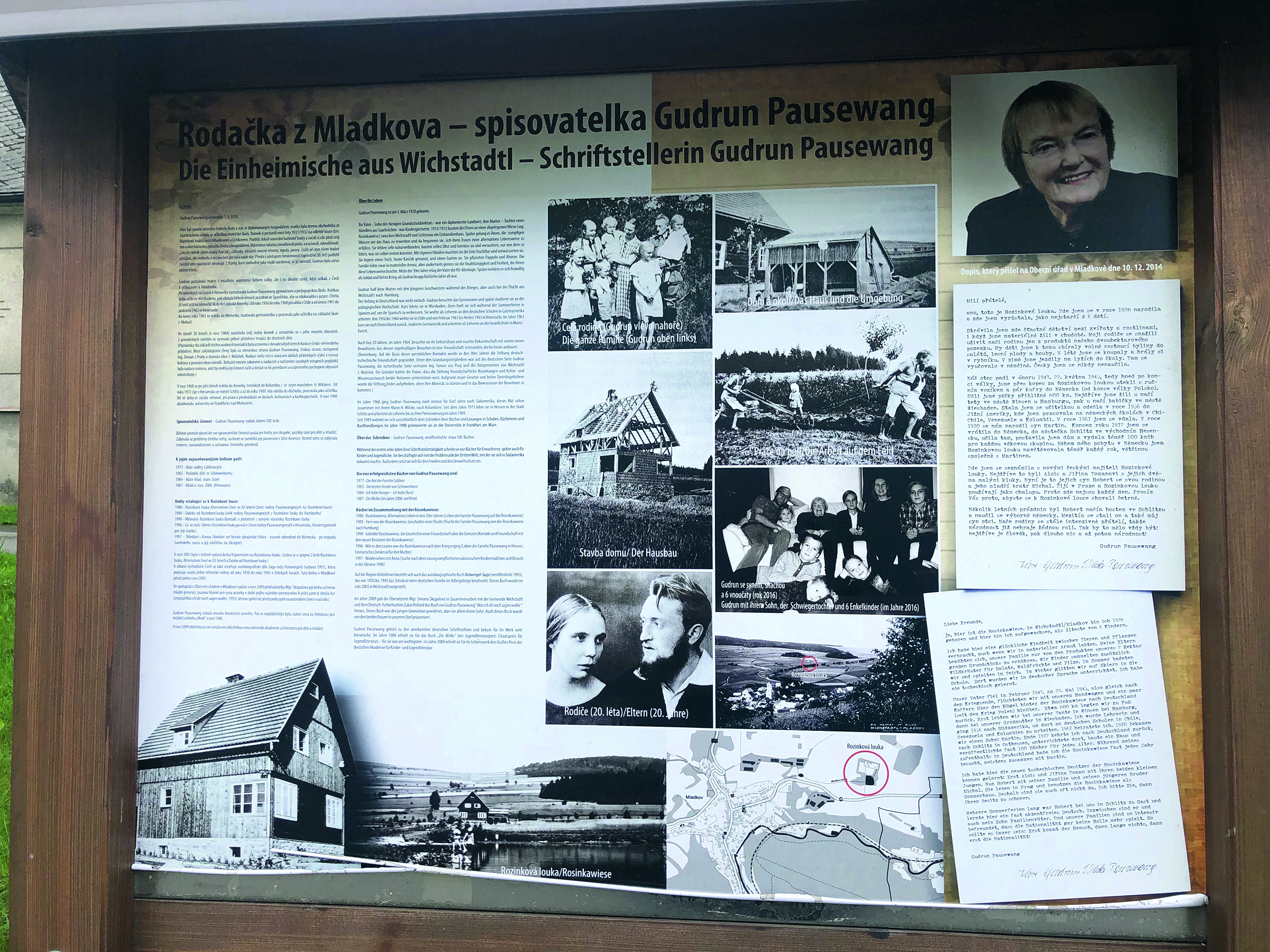 Vzpomínky na Rozinkovou louku.
(Gudrun Pausewang píše obyvatelům Mládkova)