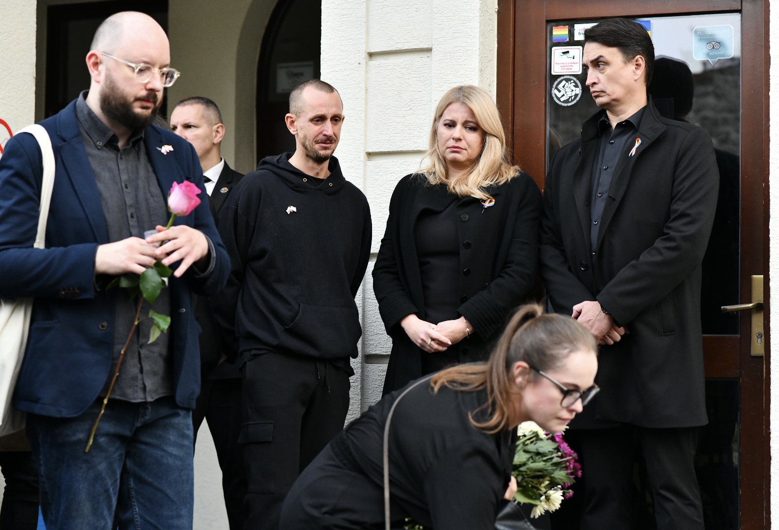Zuzana Čaputová na místě vražd