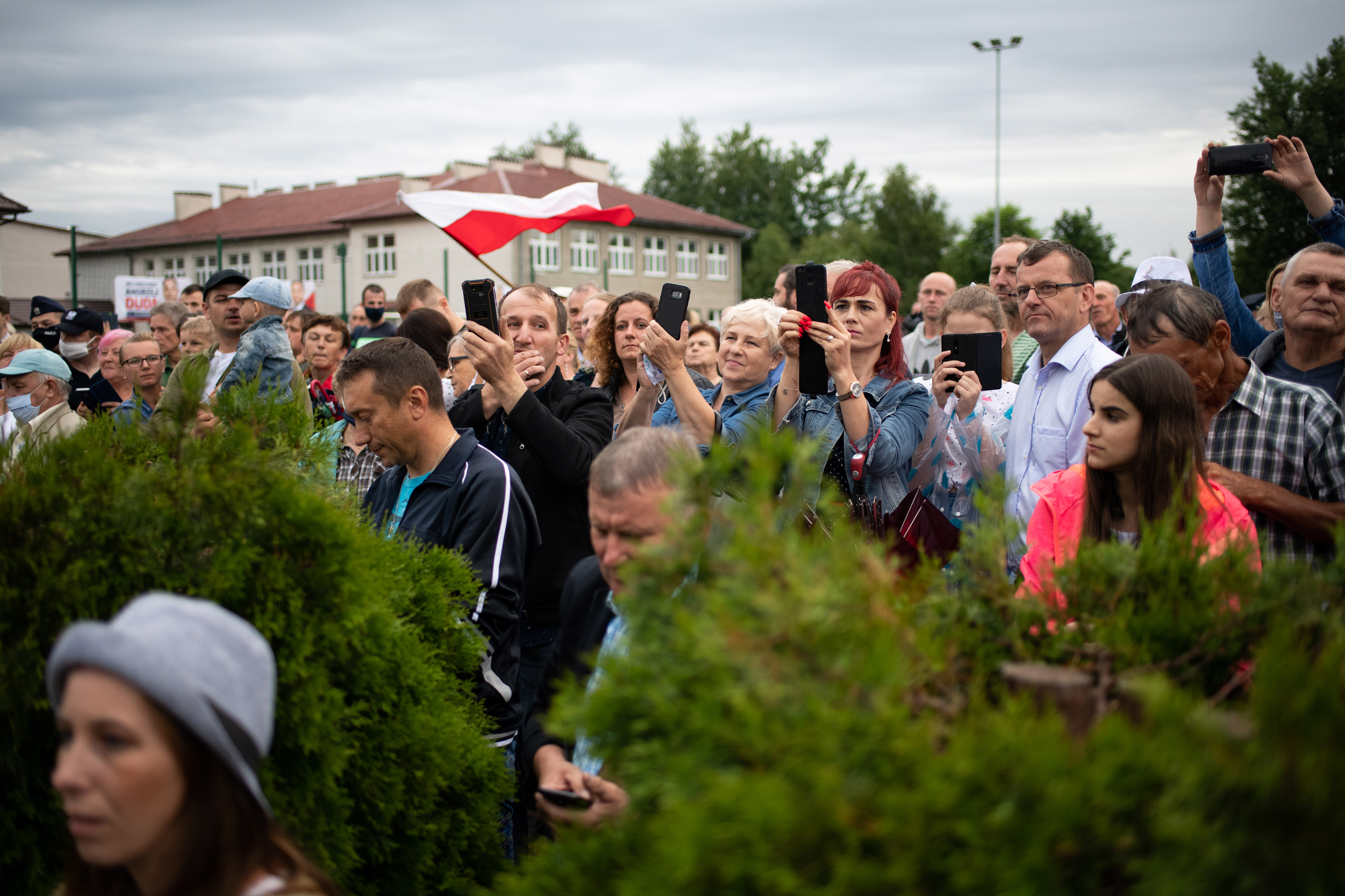 Předvolební mítink Andrzeje Dudy v Mniówě