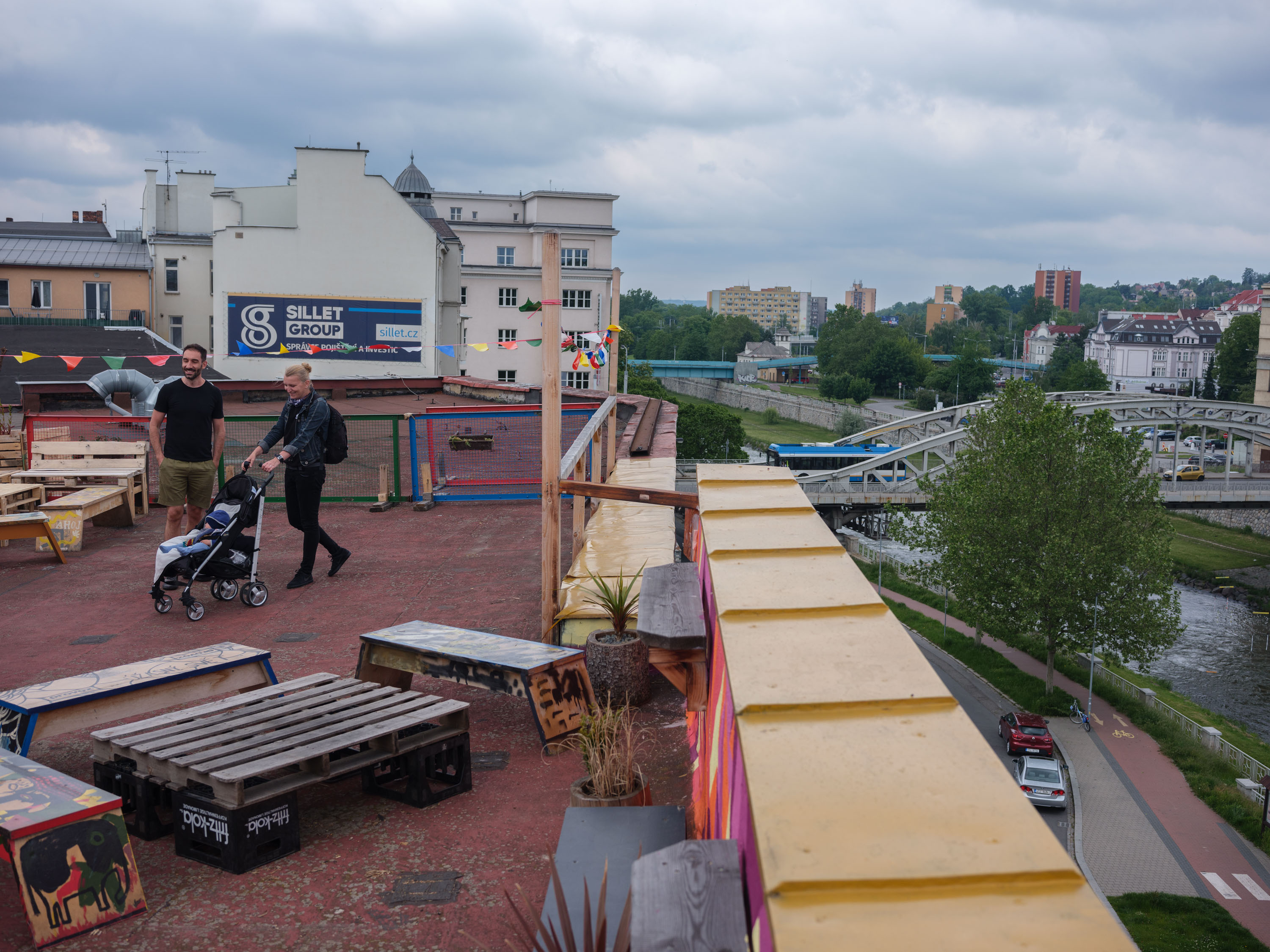 Střecha klubu Dock