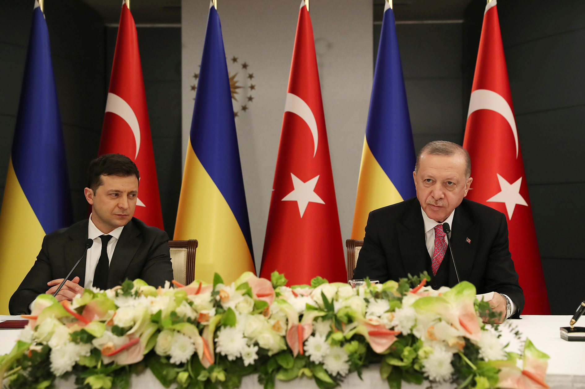 Tayyip Erdogan a Volodymyr Zelenskyj, duben 2021 