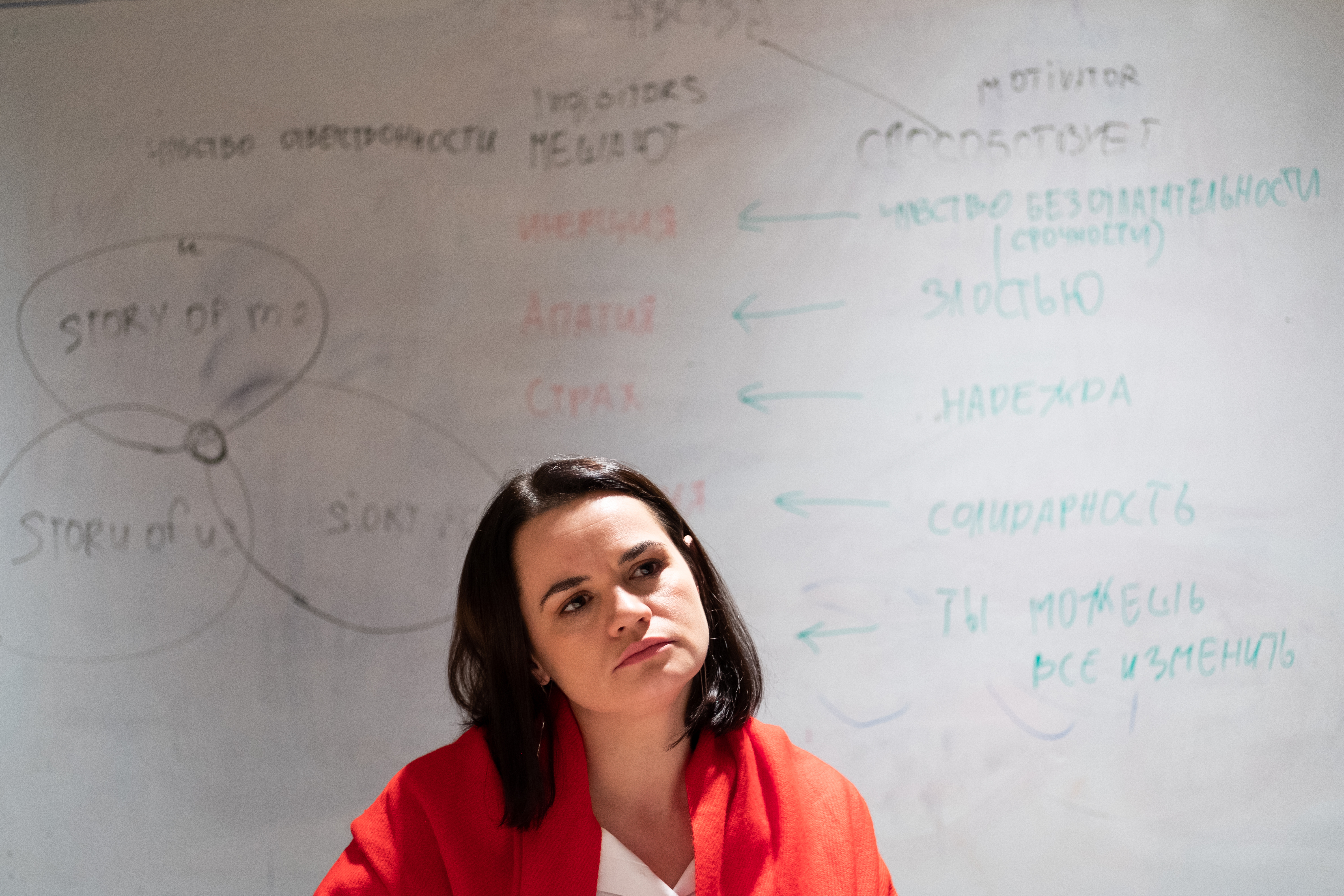 Světlana Tichanovská ve Vilniusu