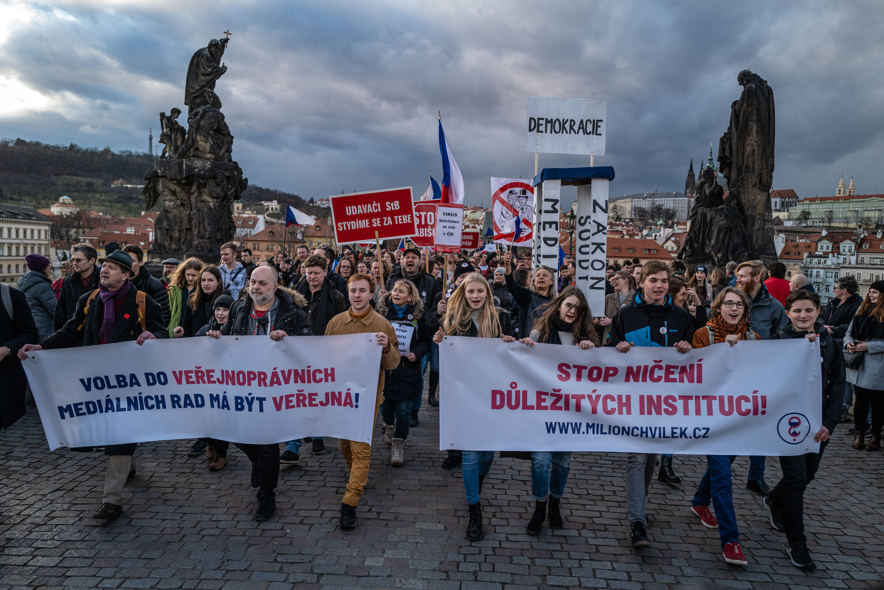 Demonstrace spolku Milionu chvilek pro demokracii