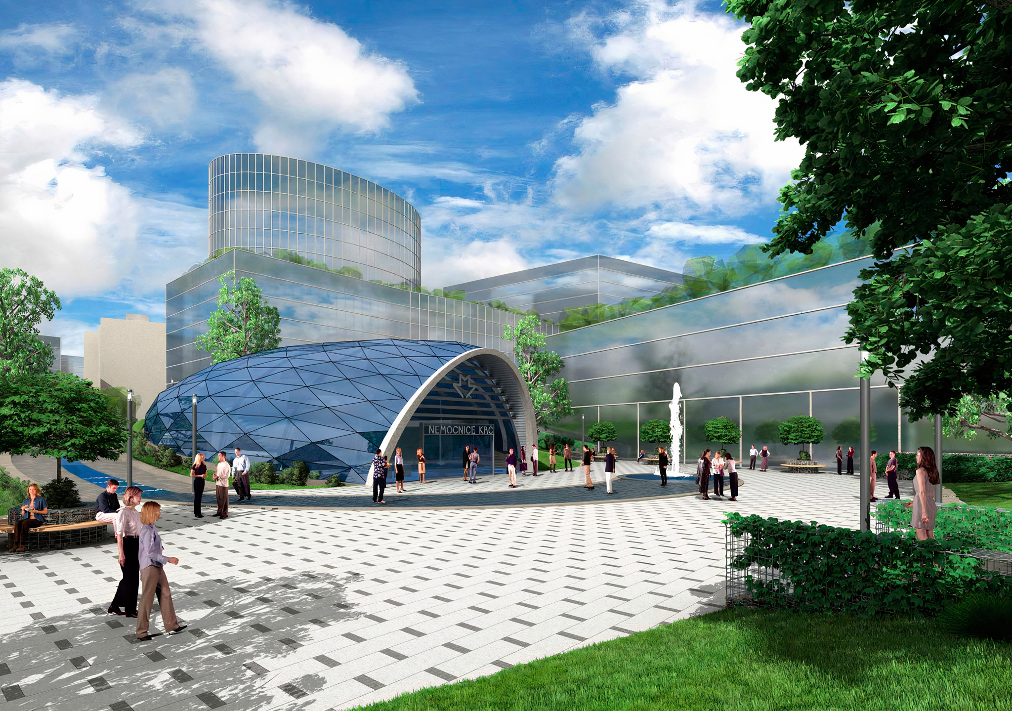 Metro D, stanice Nemocnice Krč - vizualizace