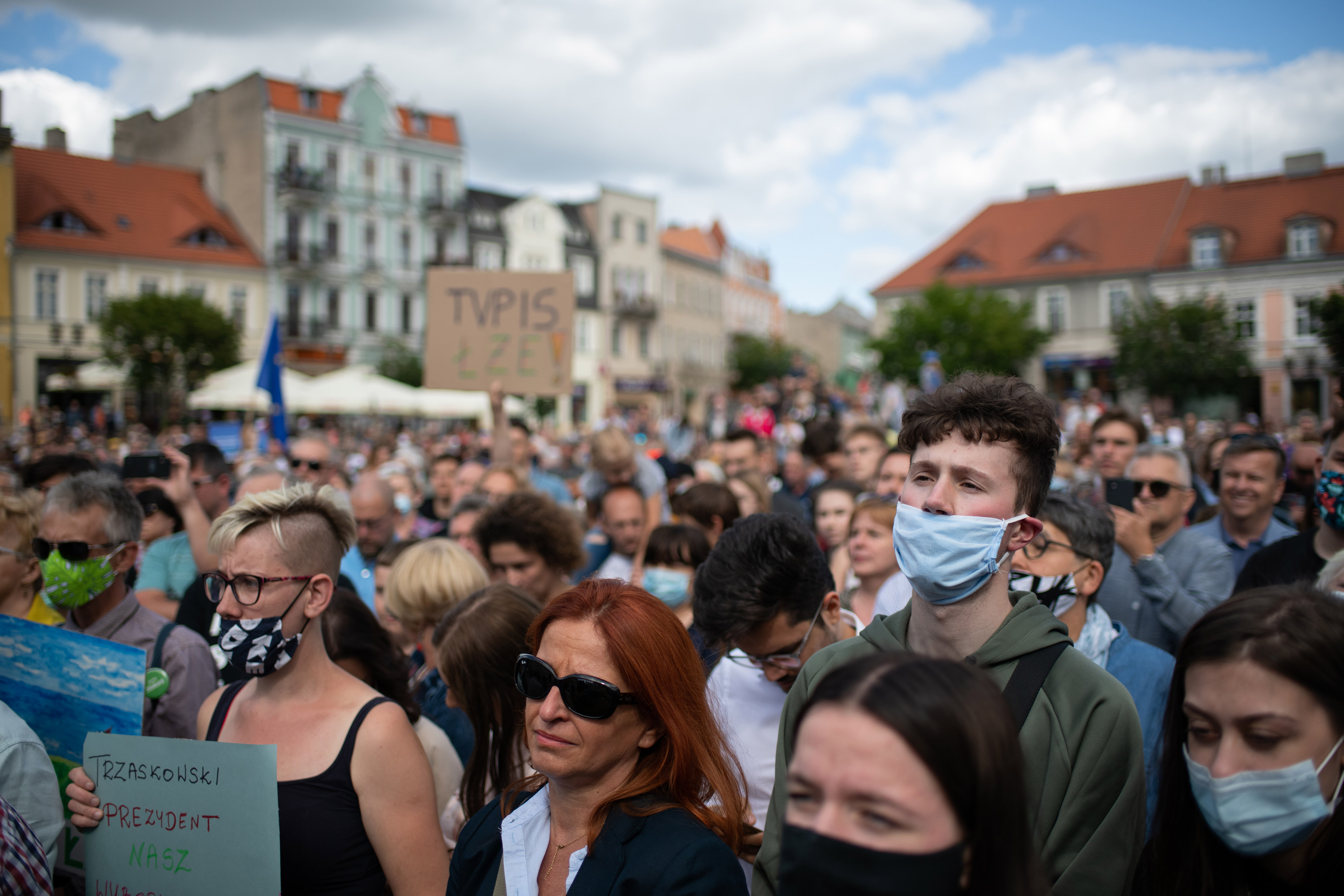 Předvolební mítink Rafała Trzaskowského v Gniezdně