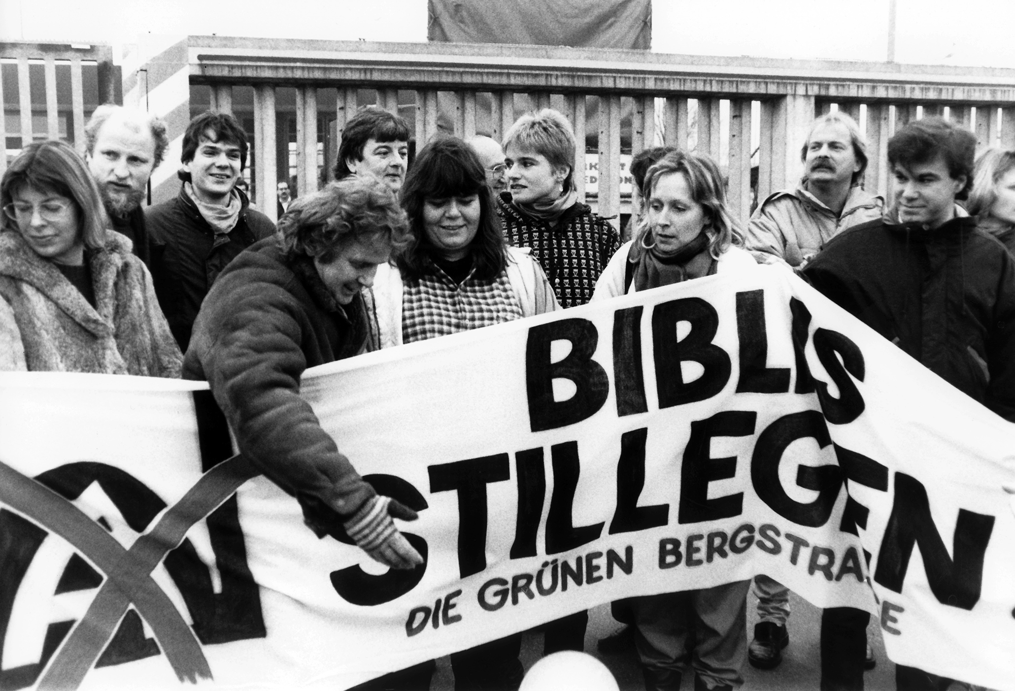 1989: Zelení blokují jadernou elektrárnu, Hubert Kleinert třetí zprava
