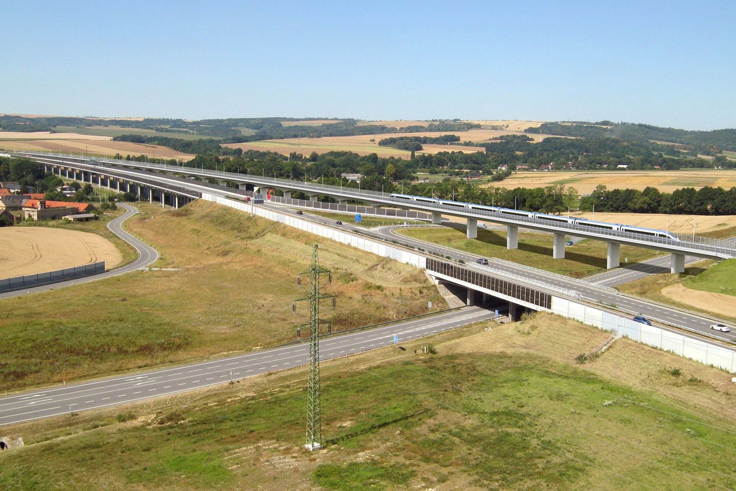 Vizualizace vysokorychlostní tratě Přerov - Ostrava