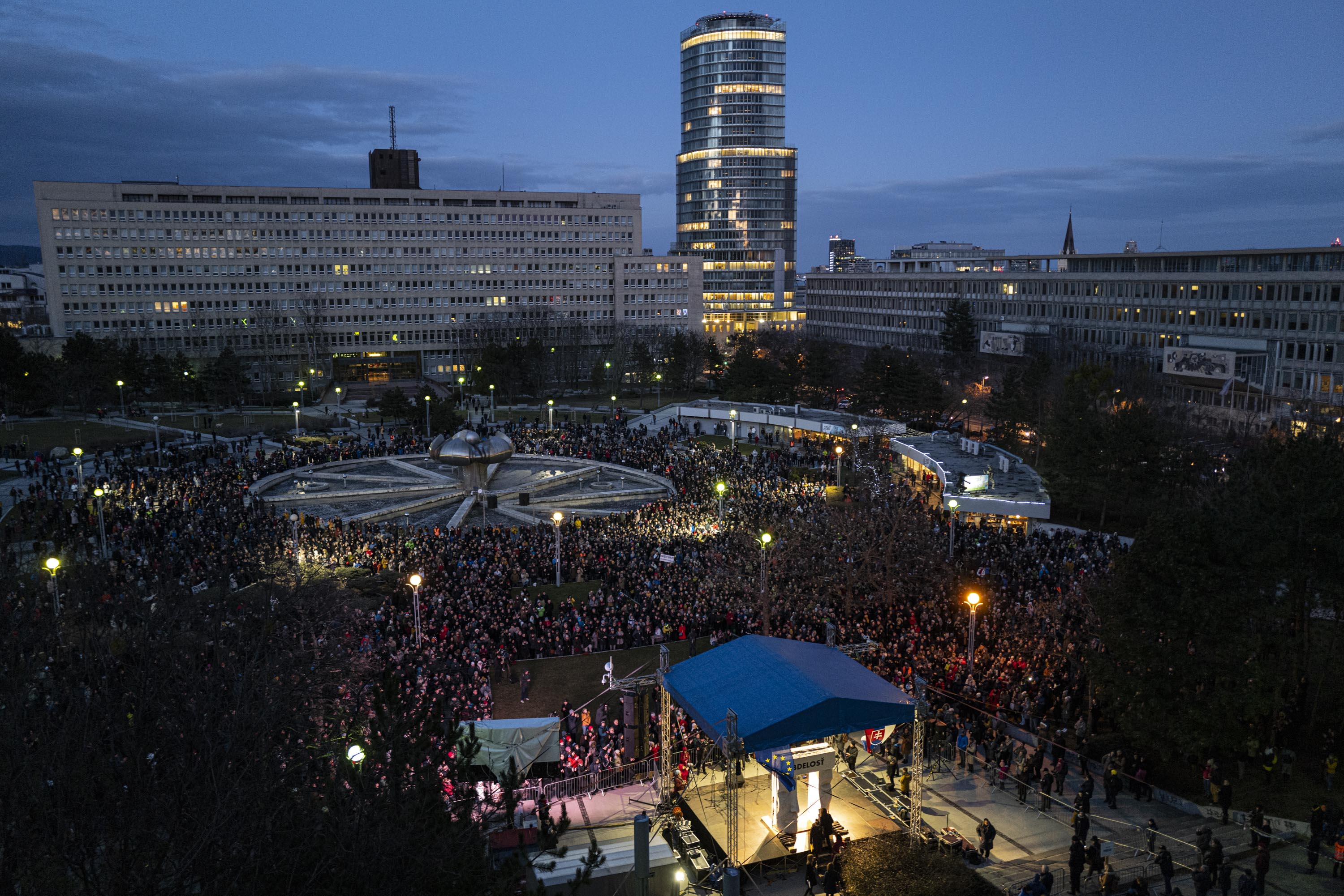 Bratislava, náměstí Svobody, 21.2. 2020