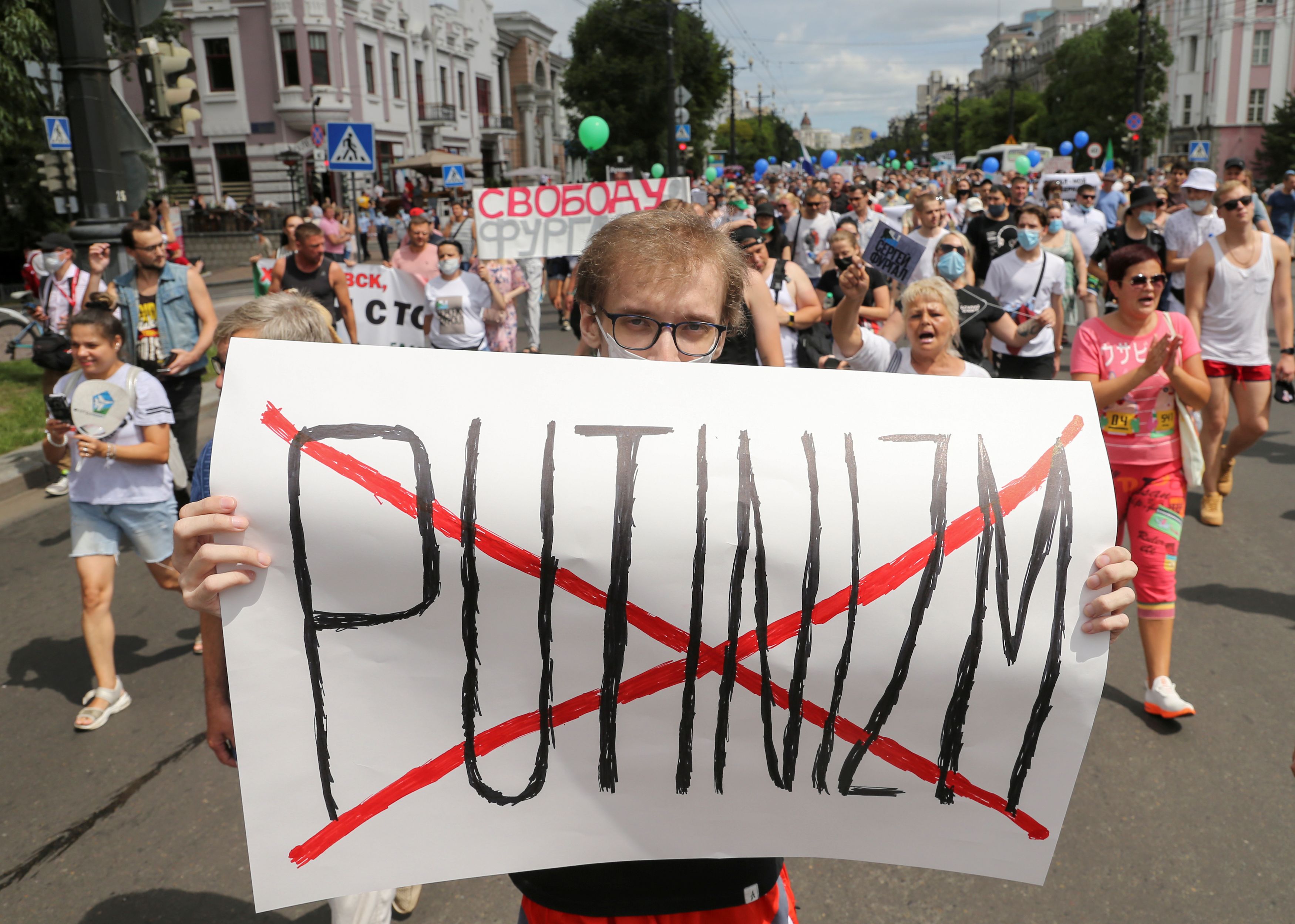 Chabarovsk: Demonstrace na podporu uvězněného gubernátora
