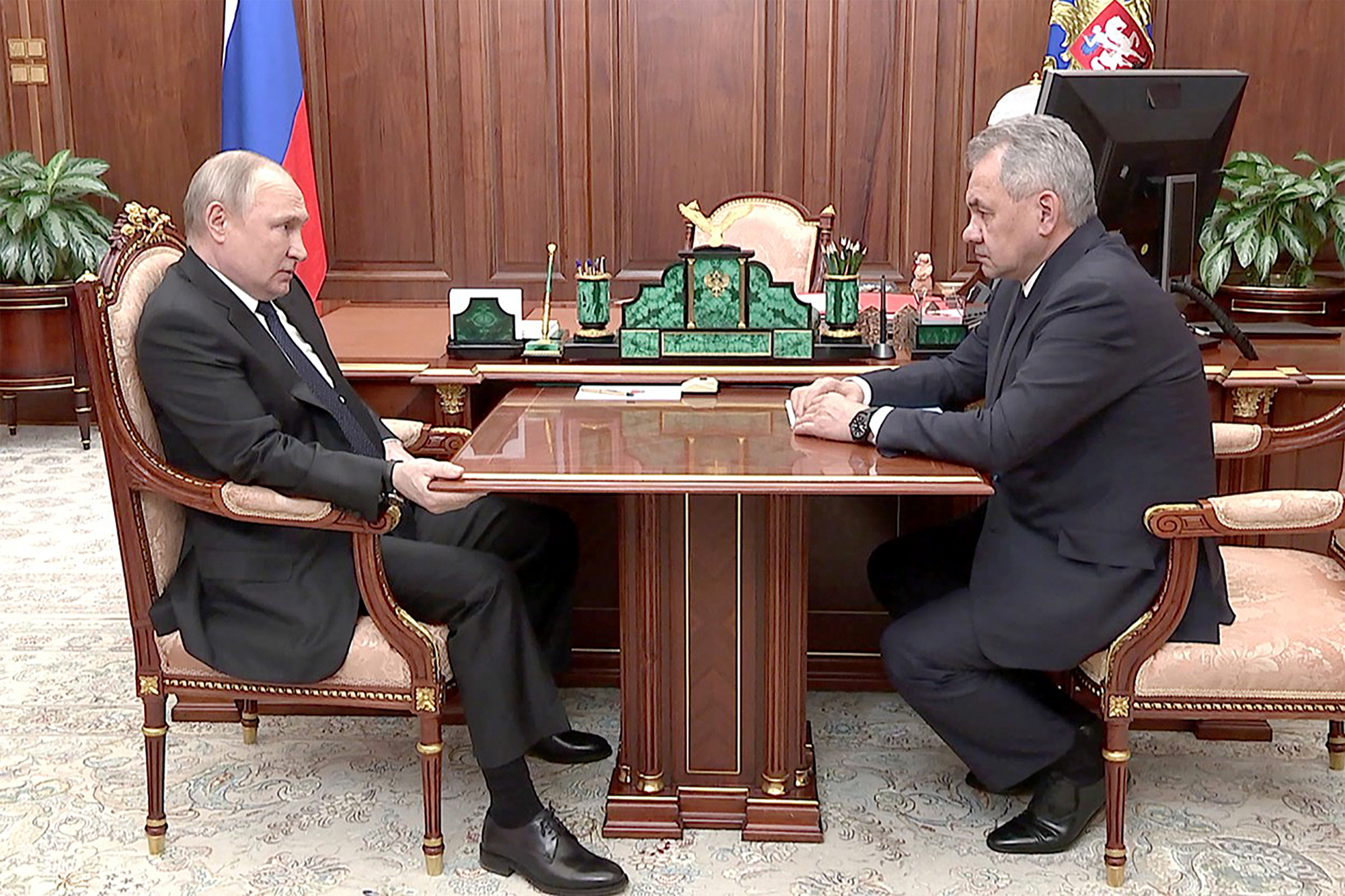 Vladimir Putin a Sergej Šojgu