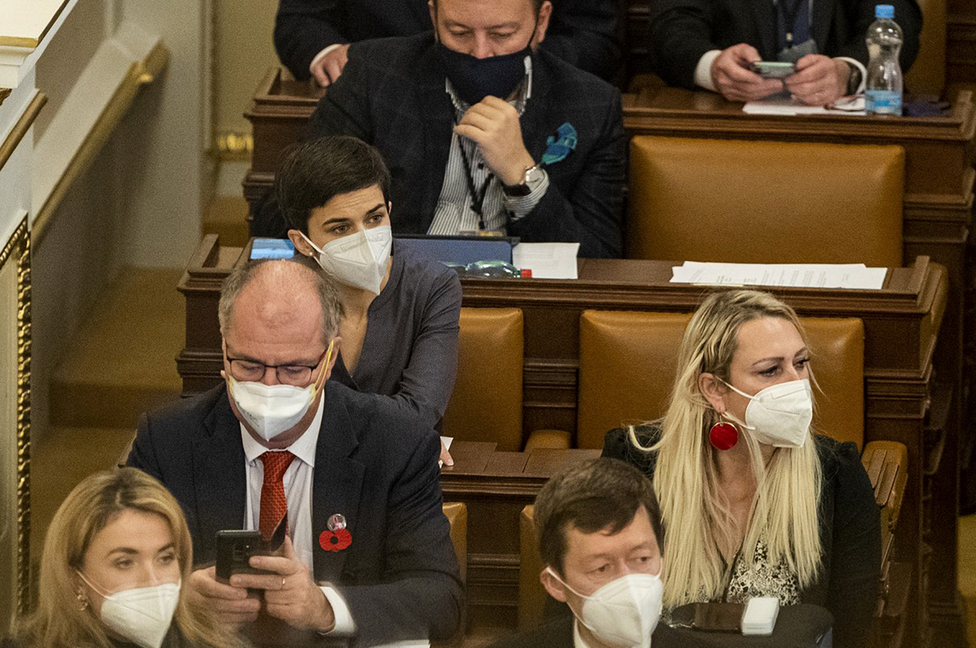 Olga Richterová  na ustavující schůzi nové sněmovny; 10. listopad 2021 